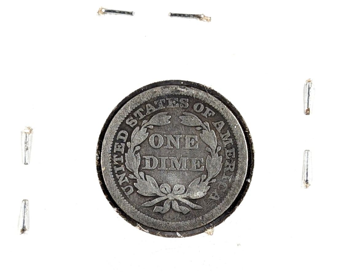 1853 Silver Seated Liberty Dime- Full Arrows - 2