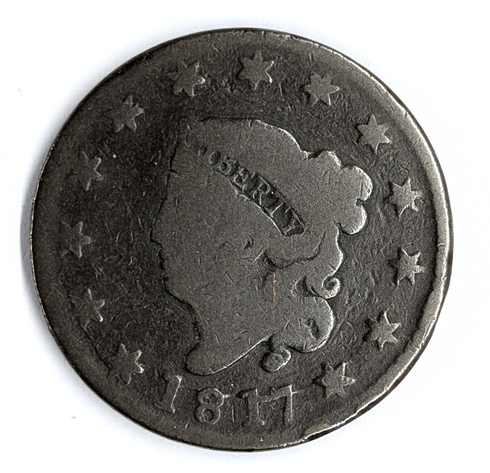 1817 Large Cent- 13 Stars!: _