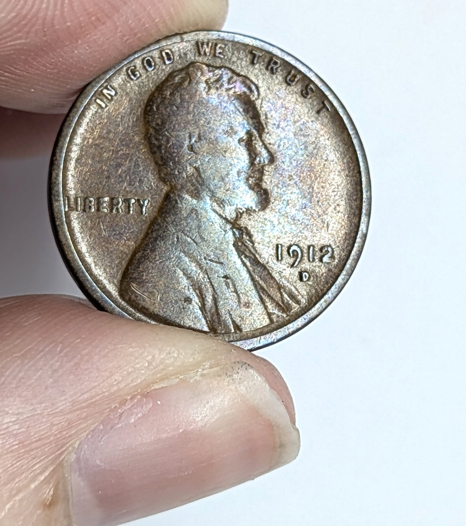 1912-D Wheat Cent- Semi Key Date Toned - 3