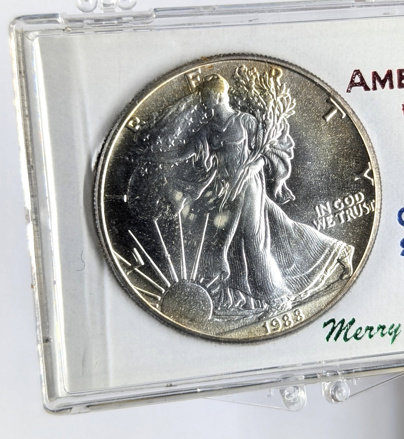 1988 American Silver Eagle Dollar- Toned - 3