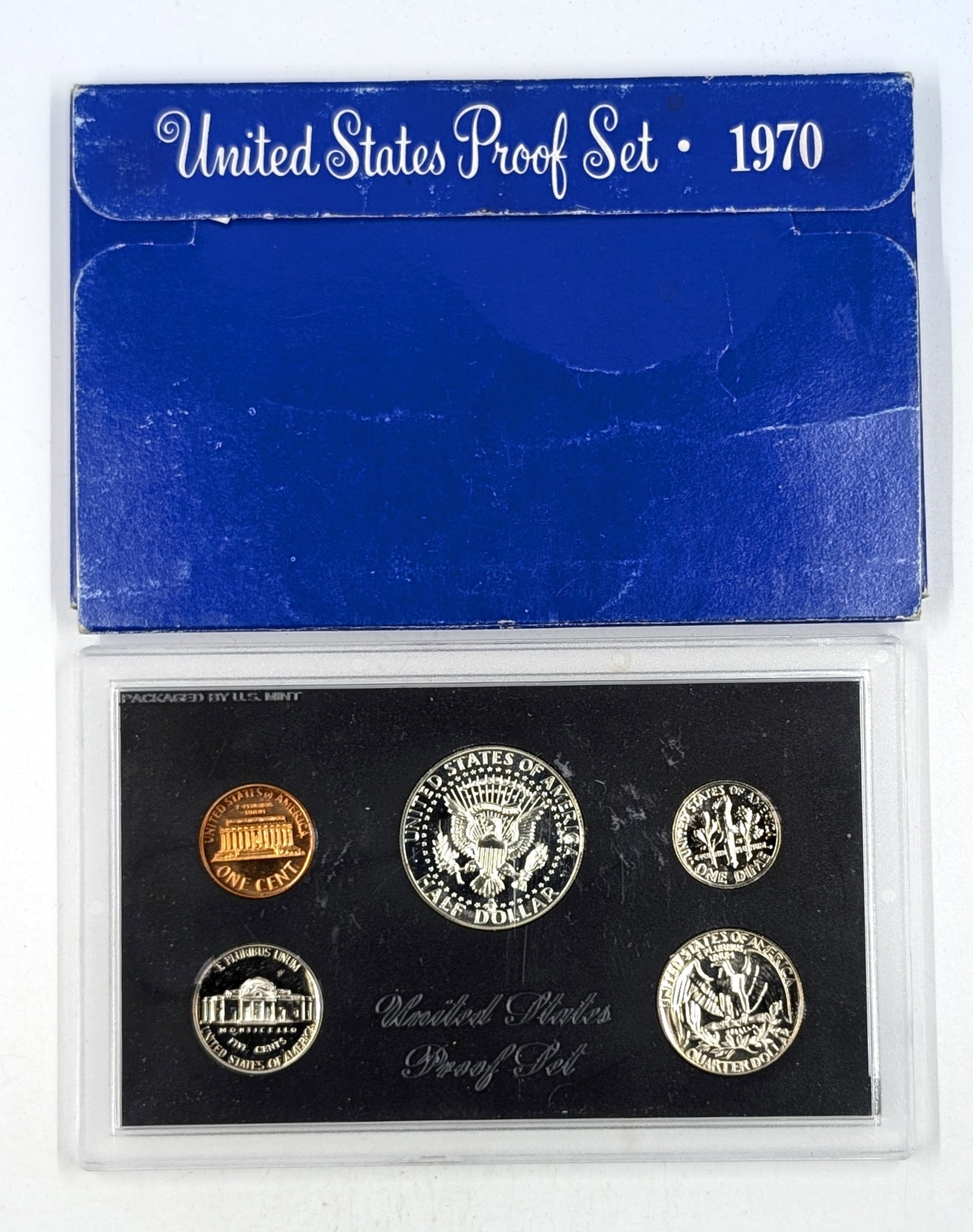 1970 US Mint Proof Set w/ Silver JFK Half - 2