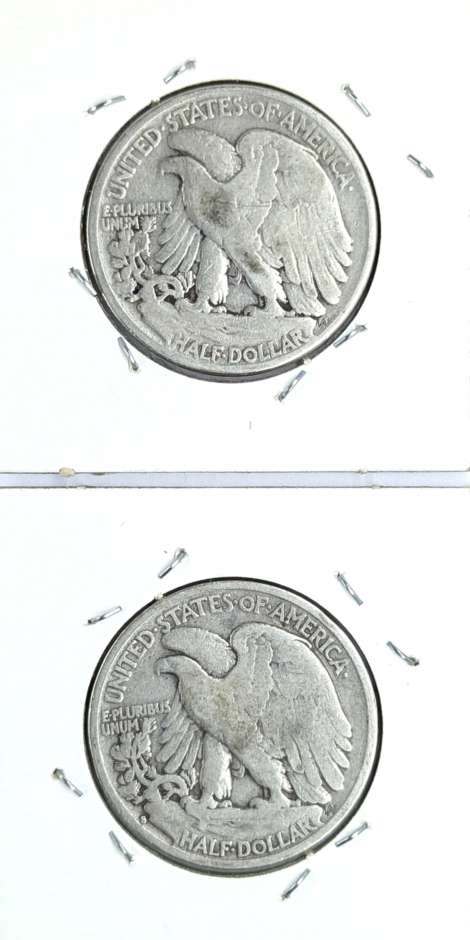 Lot of 2 Silver Walking Liberty Half Dollars- 1942 P/S - 2