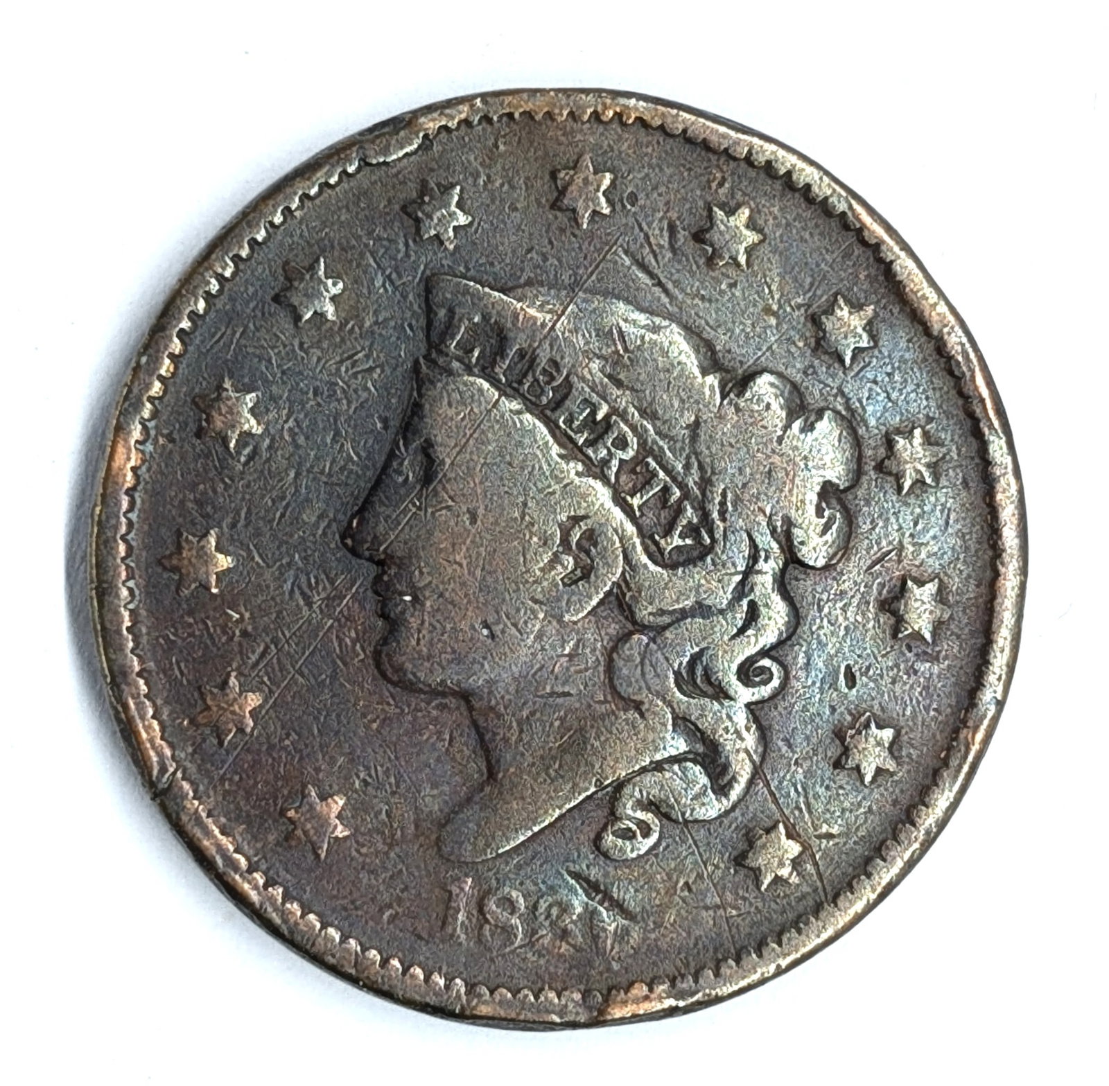 1830 Large Cent- Beautifully Toned - 2