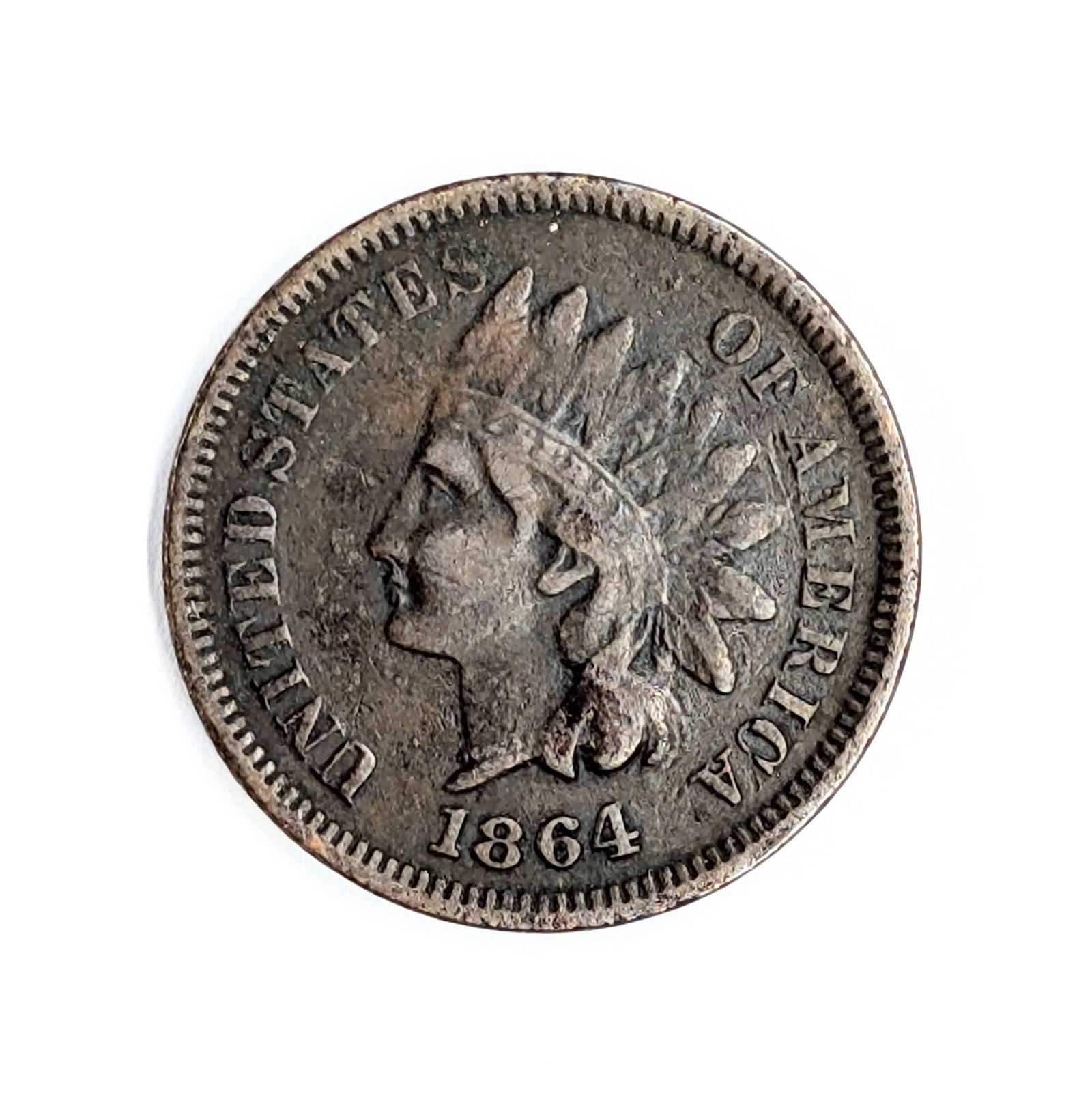 FEATURE 1864 Indian Head Cent - Semi-key Date: FEATURE
