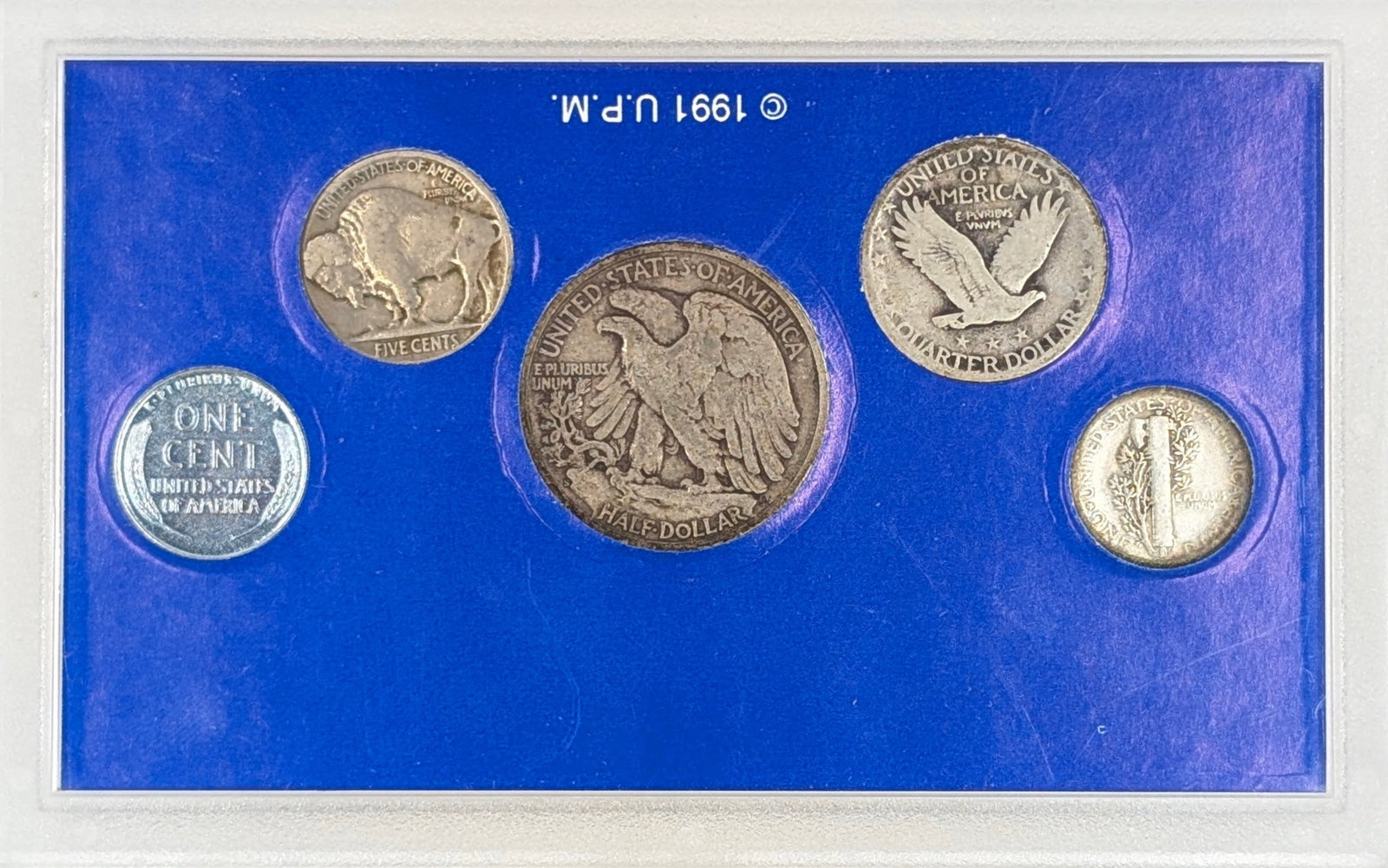 Americana Series Vanishing Classics Collection w/ 1946-S Silver Half, 1925 Quarter & 1936 Dime - 2