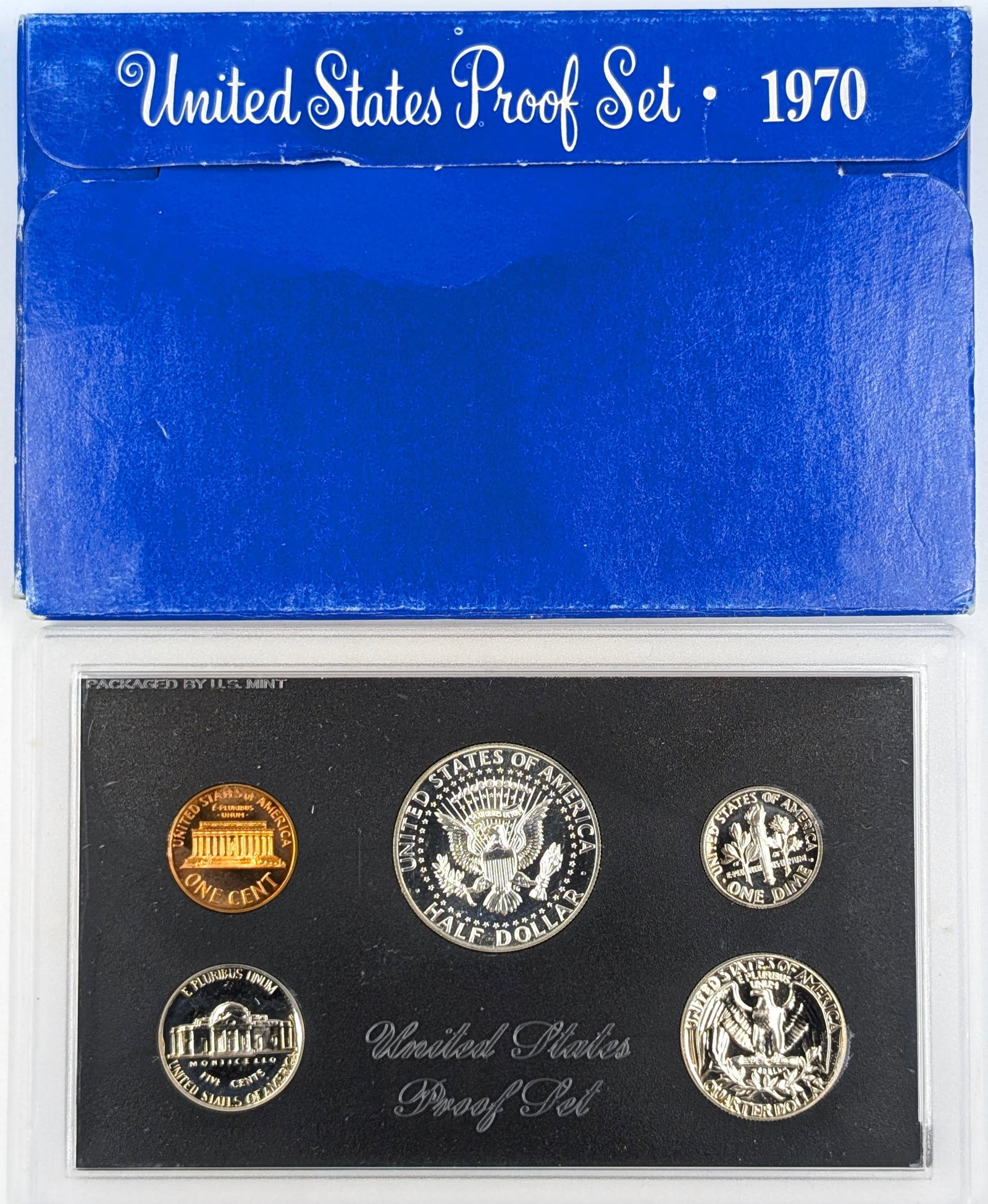 1970 US Mint Proof Set w/ Silver JFK Half - 2