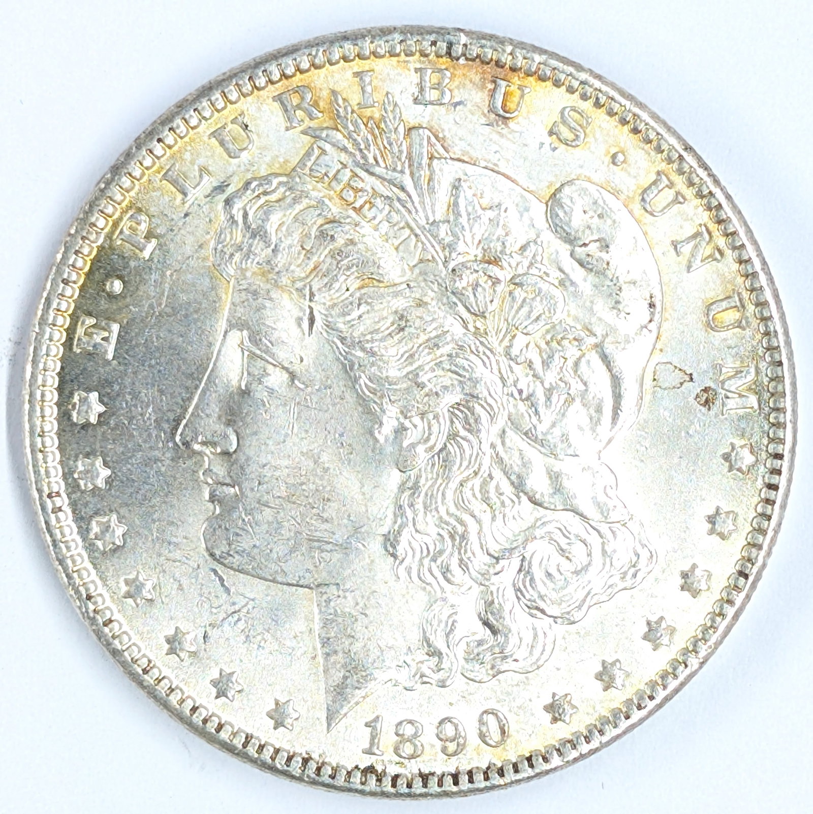 1890 Morgan Silver Dollar - AU, Lightly Toned (1 of 2)