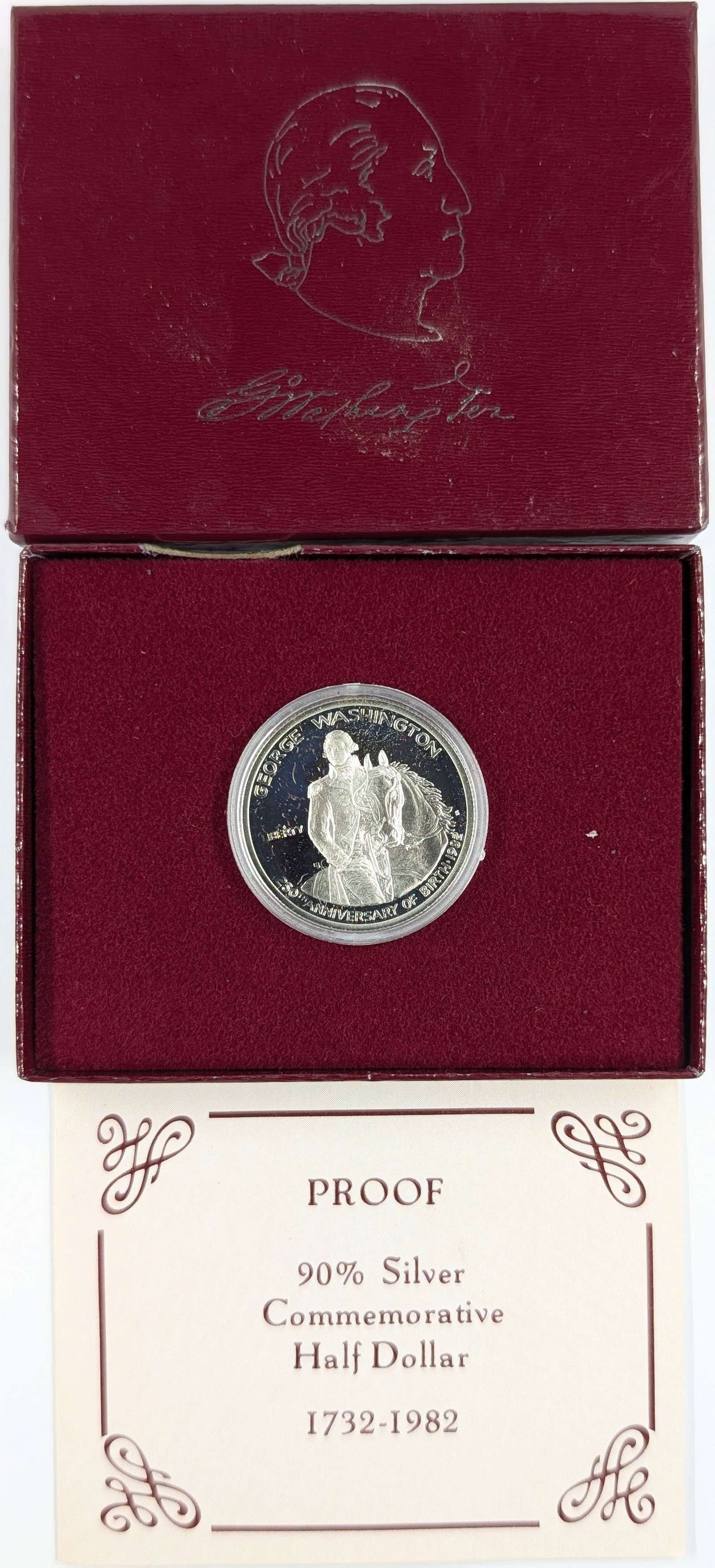 1982-S Proof Silver Washington Commemorative Half Dollar - 250th Anniversary (1 of 3)