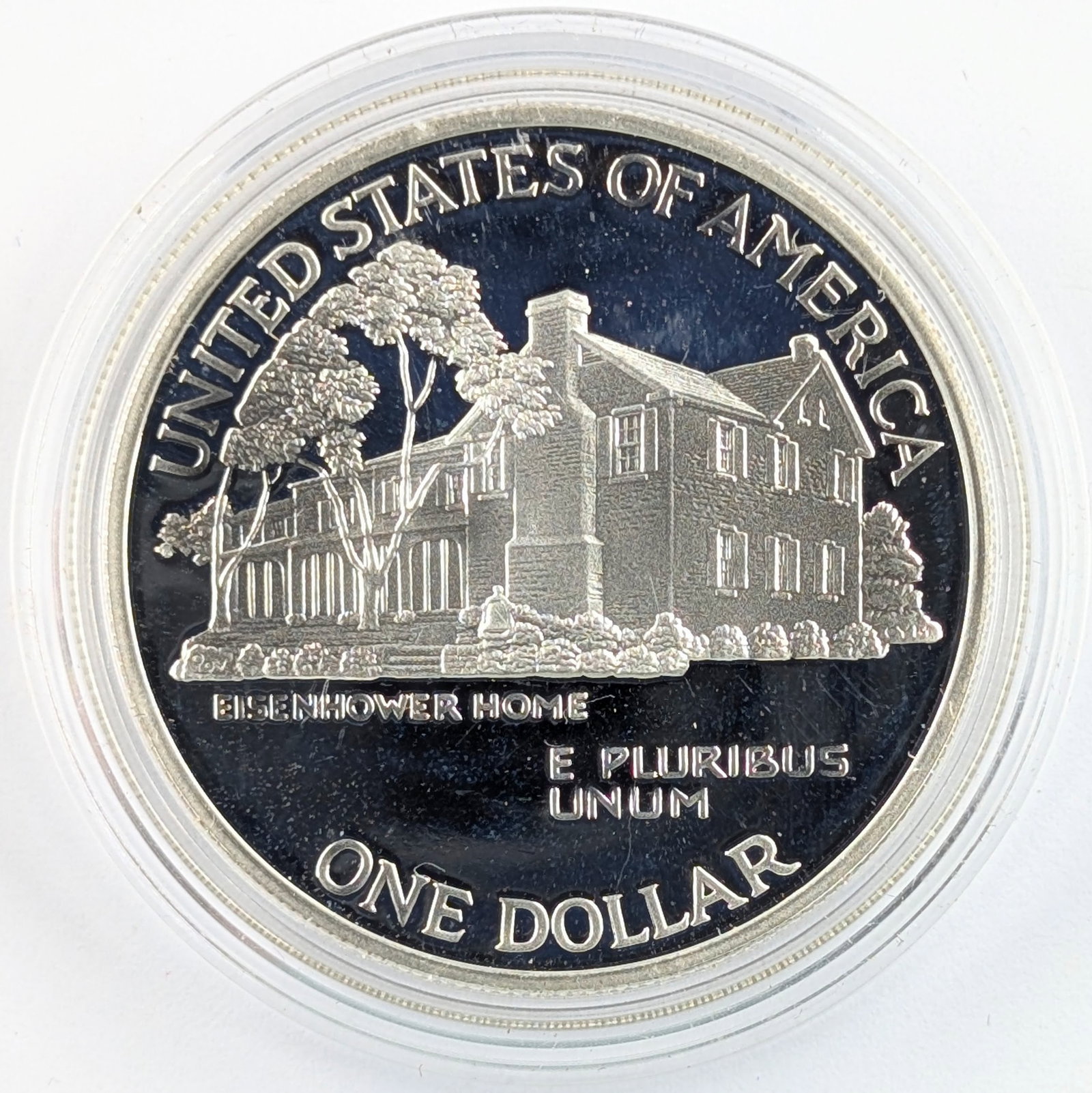 1990-P Proof Silver Eisenhower Centennial Dollar - 2