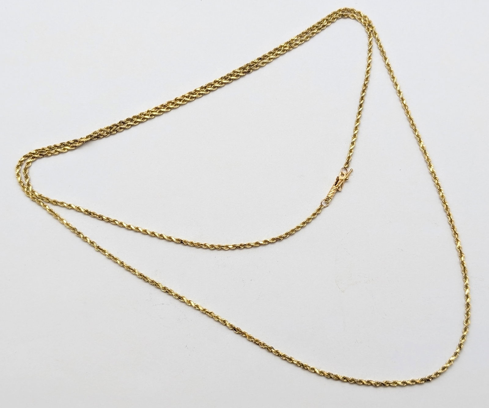 Long Gold tone Rope Chain Ladies Necklace (1 of 5)