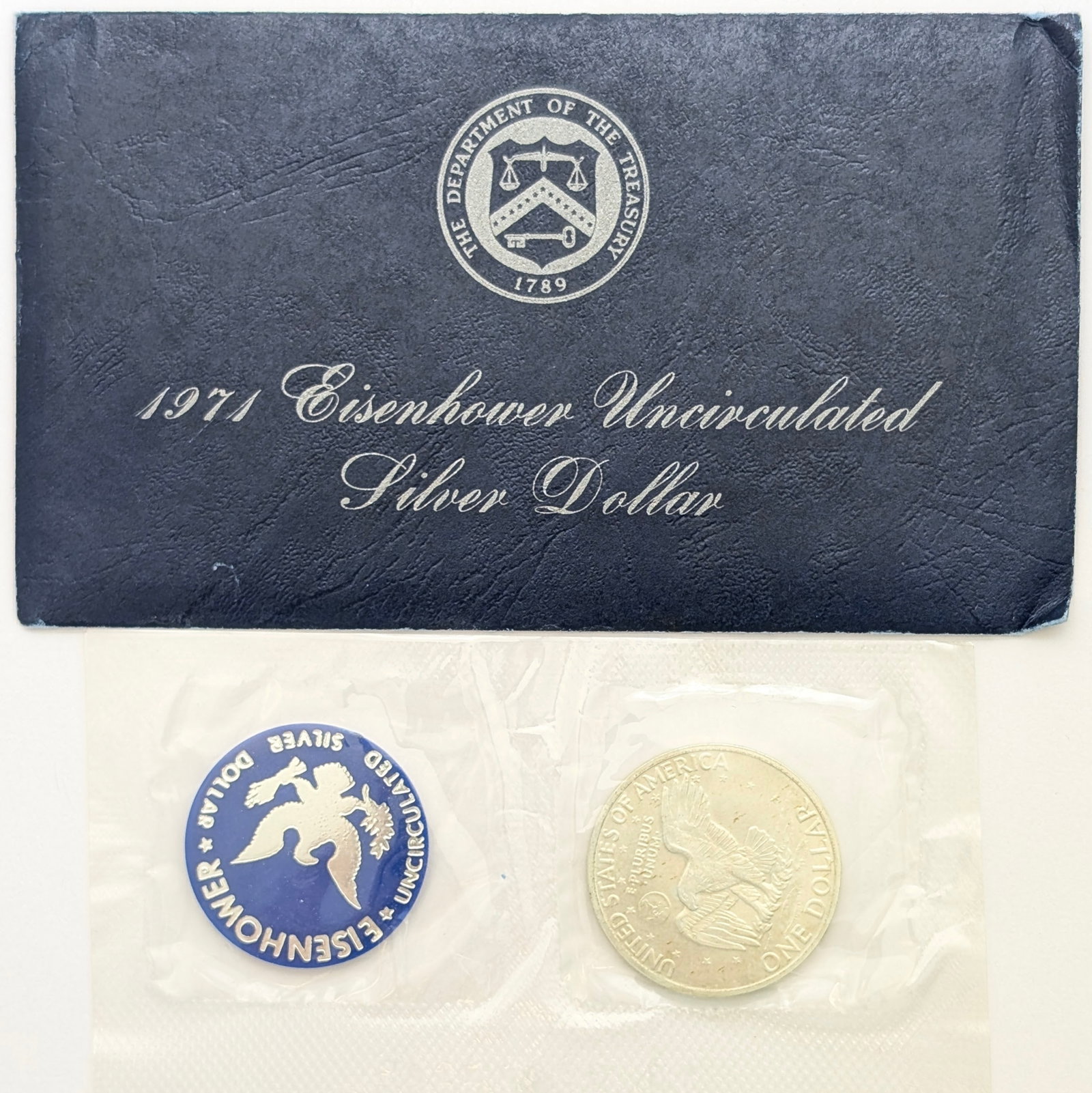1971 Eisenhower " Ike" Uncirculated Silver Dollar - 2