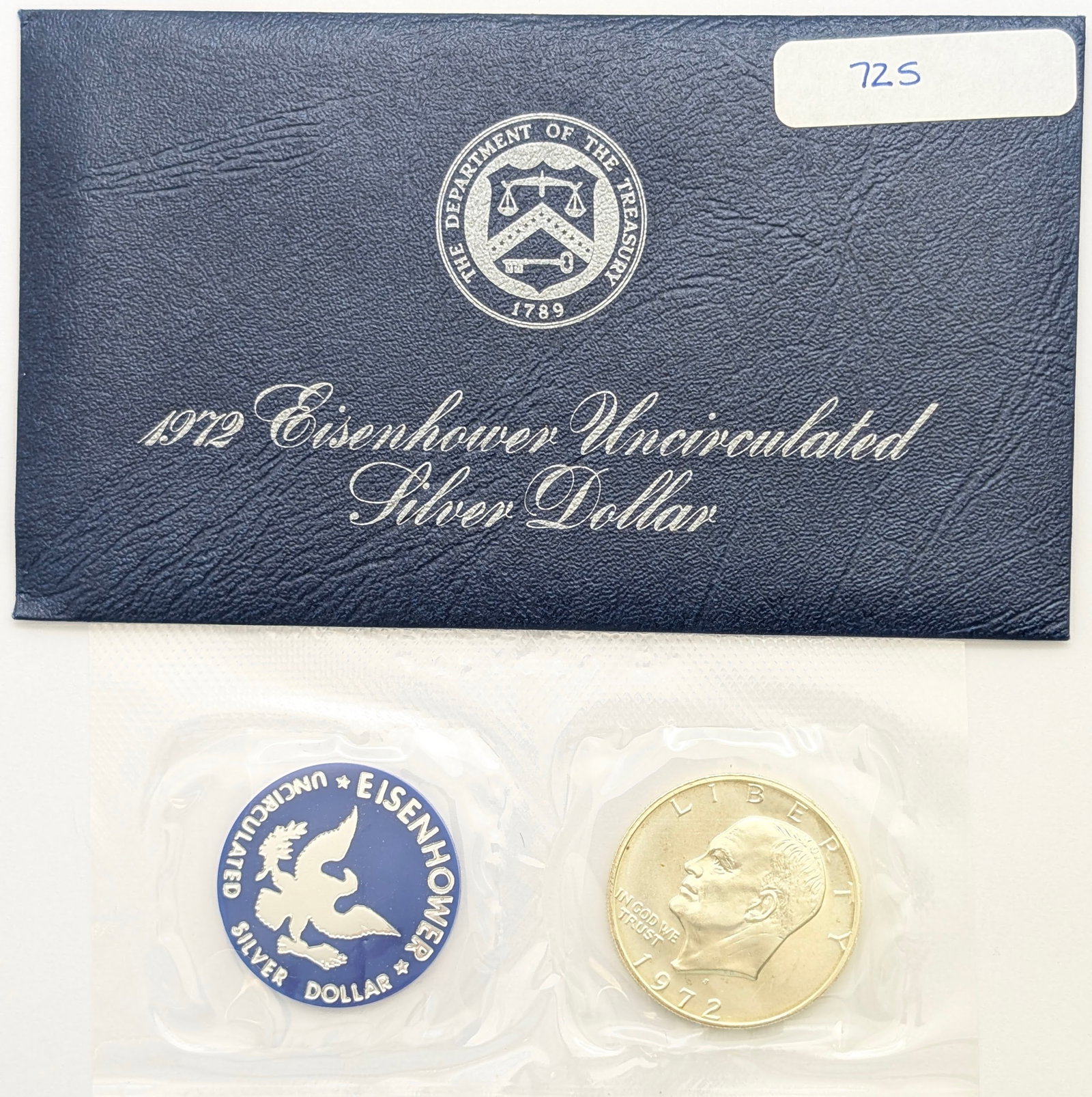 1972 Eisenhower " Ike" Uncirculated Silver Dollar: Silver