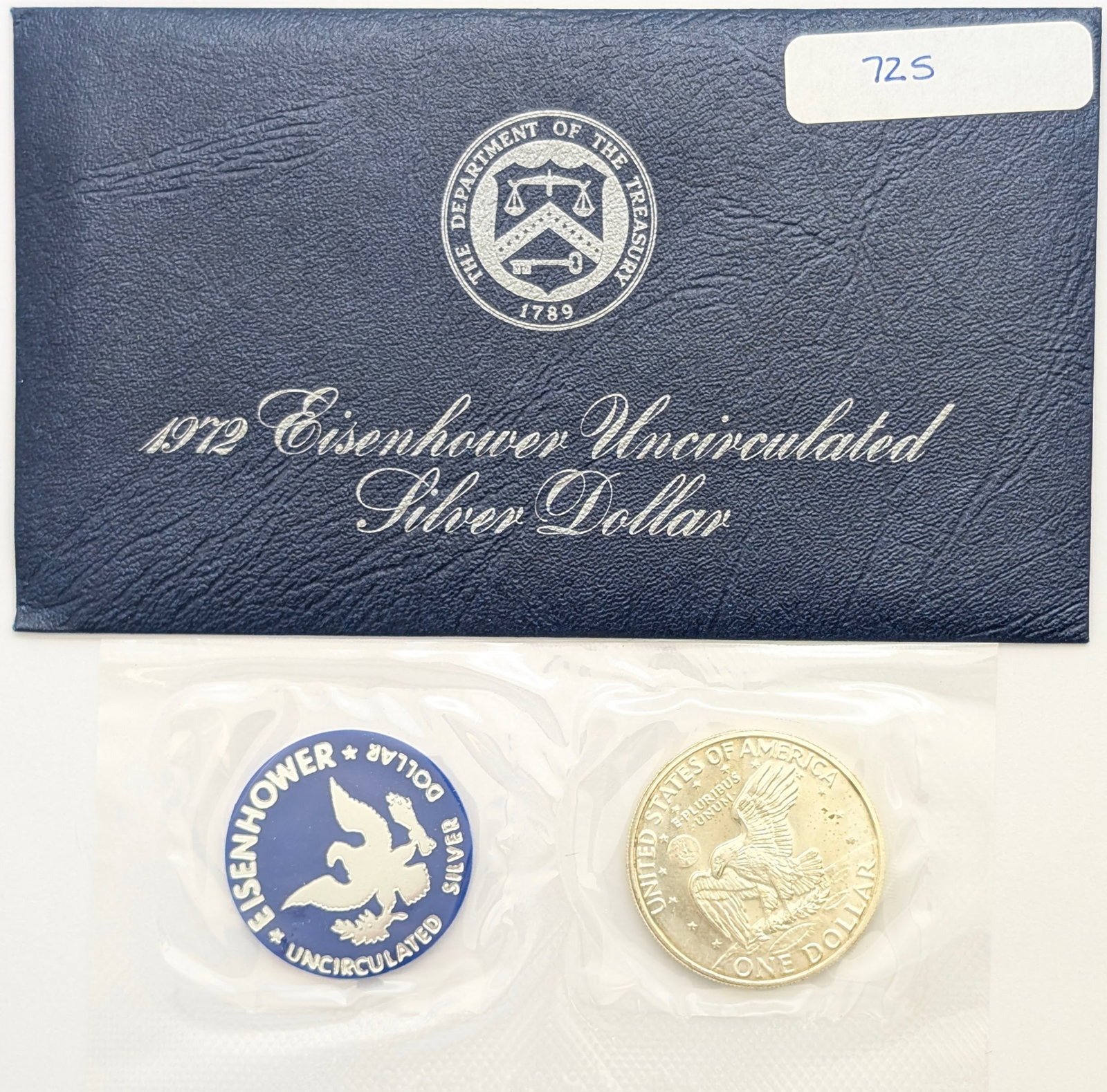 1972 Eisenhower " Ike" Uncirculated Silver Dollar - 2
