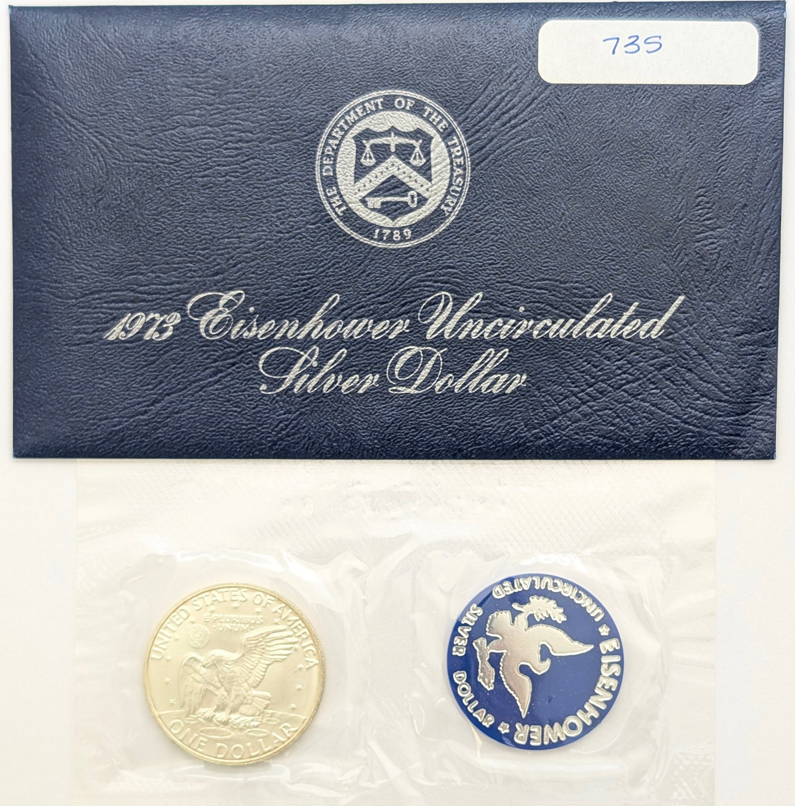 1973 Eisenhower " Ike" Uncirculated Silver Dollar - 2