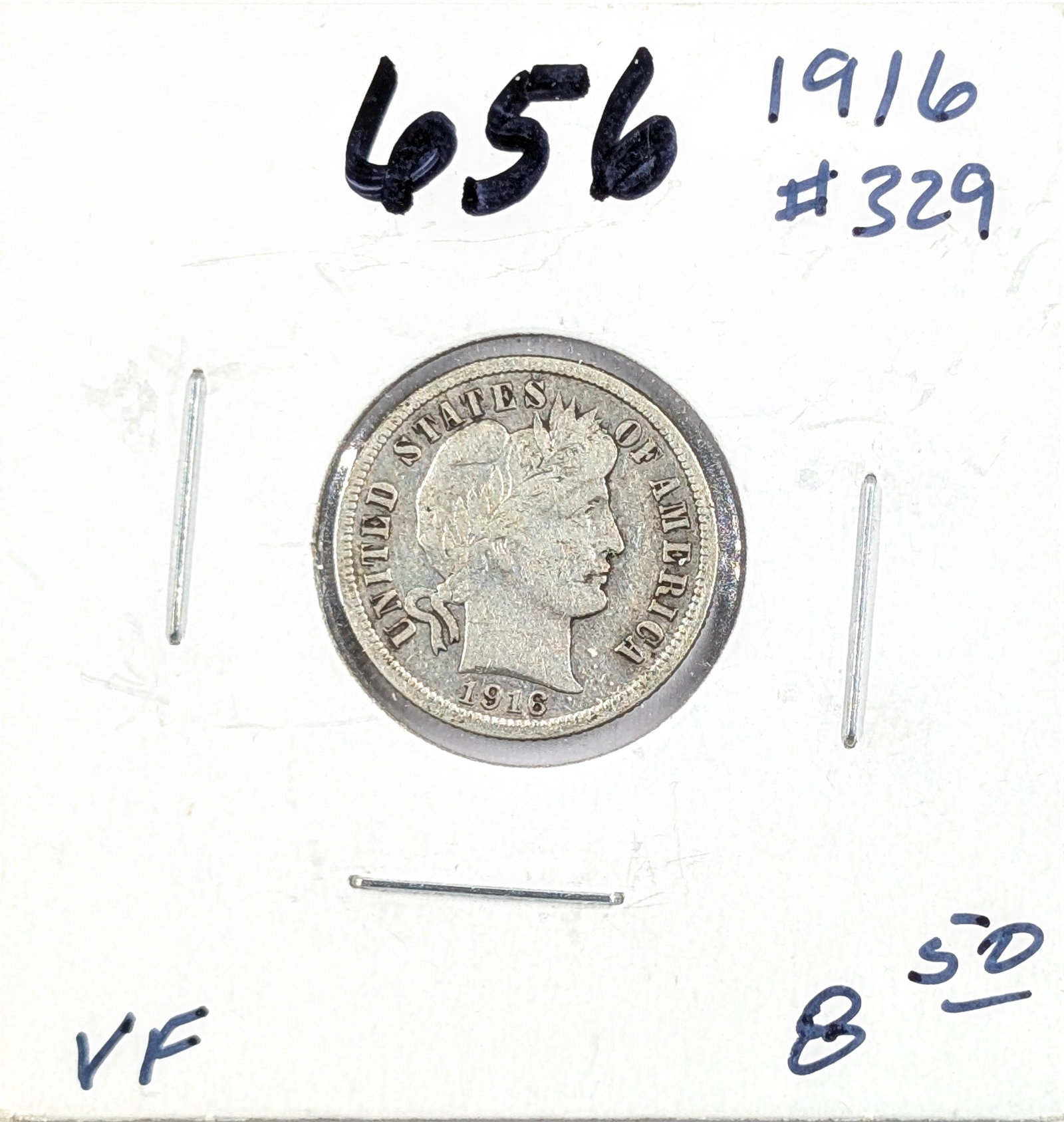 1916 Silver Barber Dime (1 of 2)