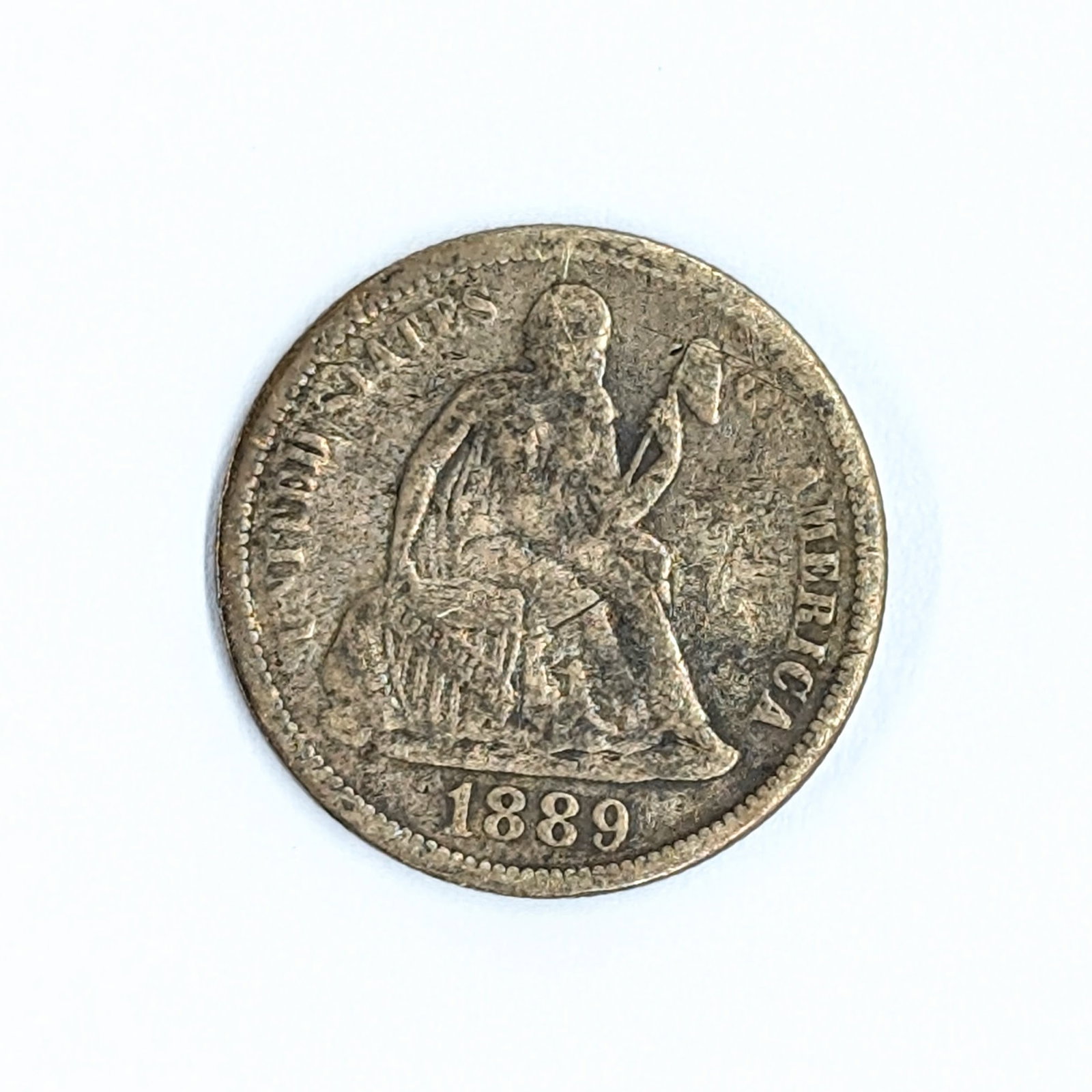 1889 Silver Seated Liberty Dime (1 of 2)