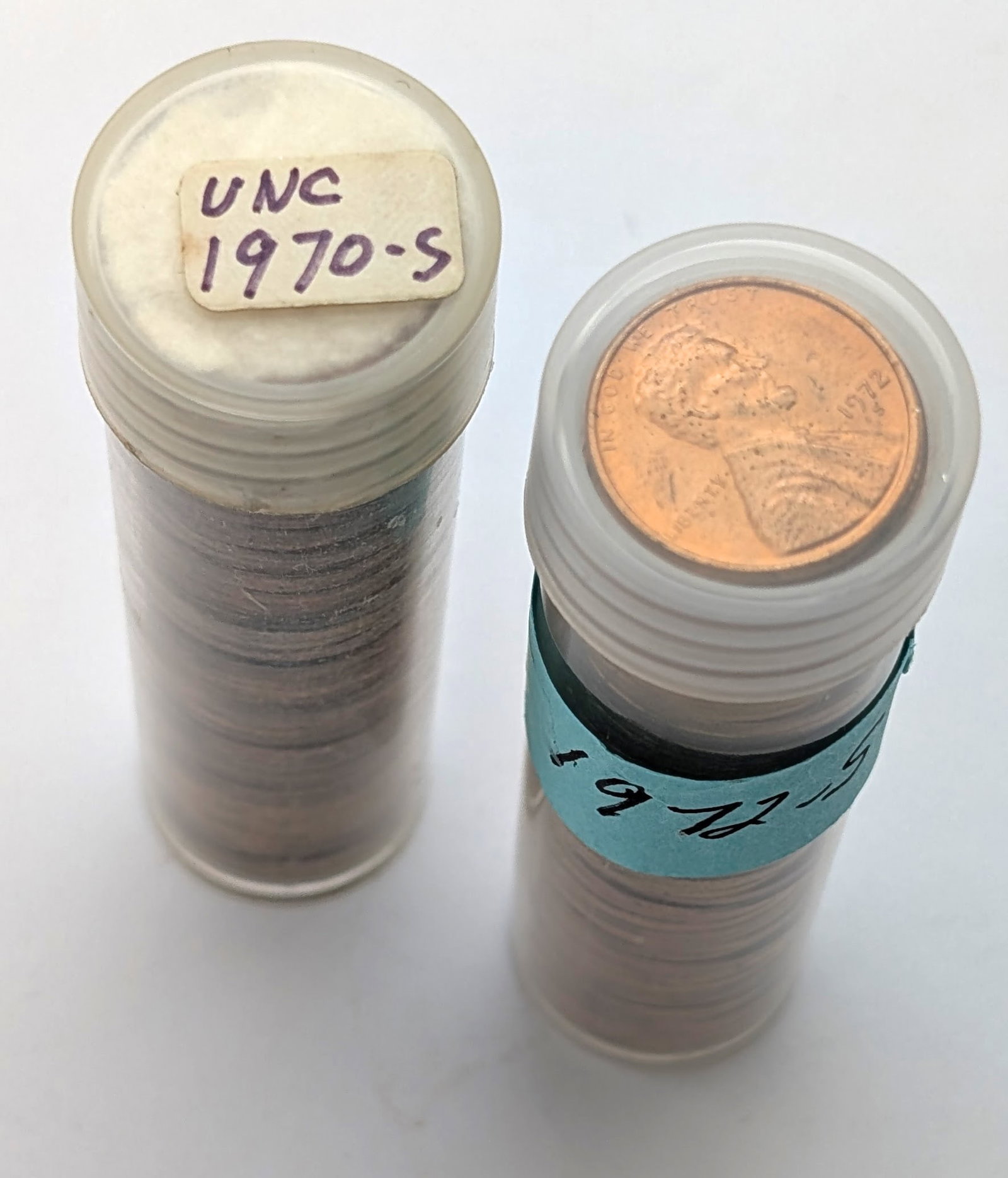 Lot of 2 Tubes of 50 (each) Lincoln Cents - Uncirculated 1970-S & 1972-S - 4
