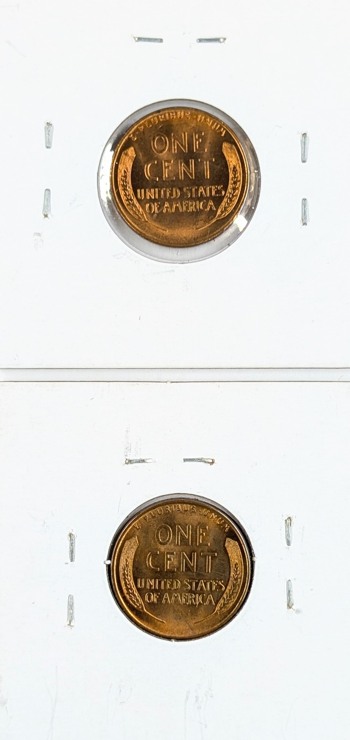Lot of 2 Uncirculated Wheat Cents - 1946-D, 1947-D - 2