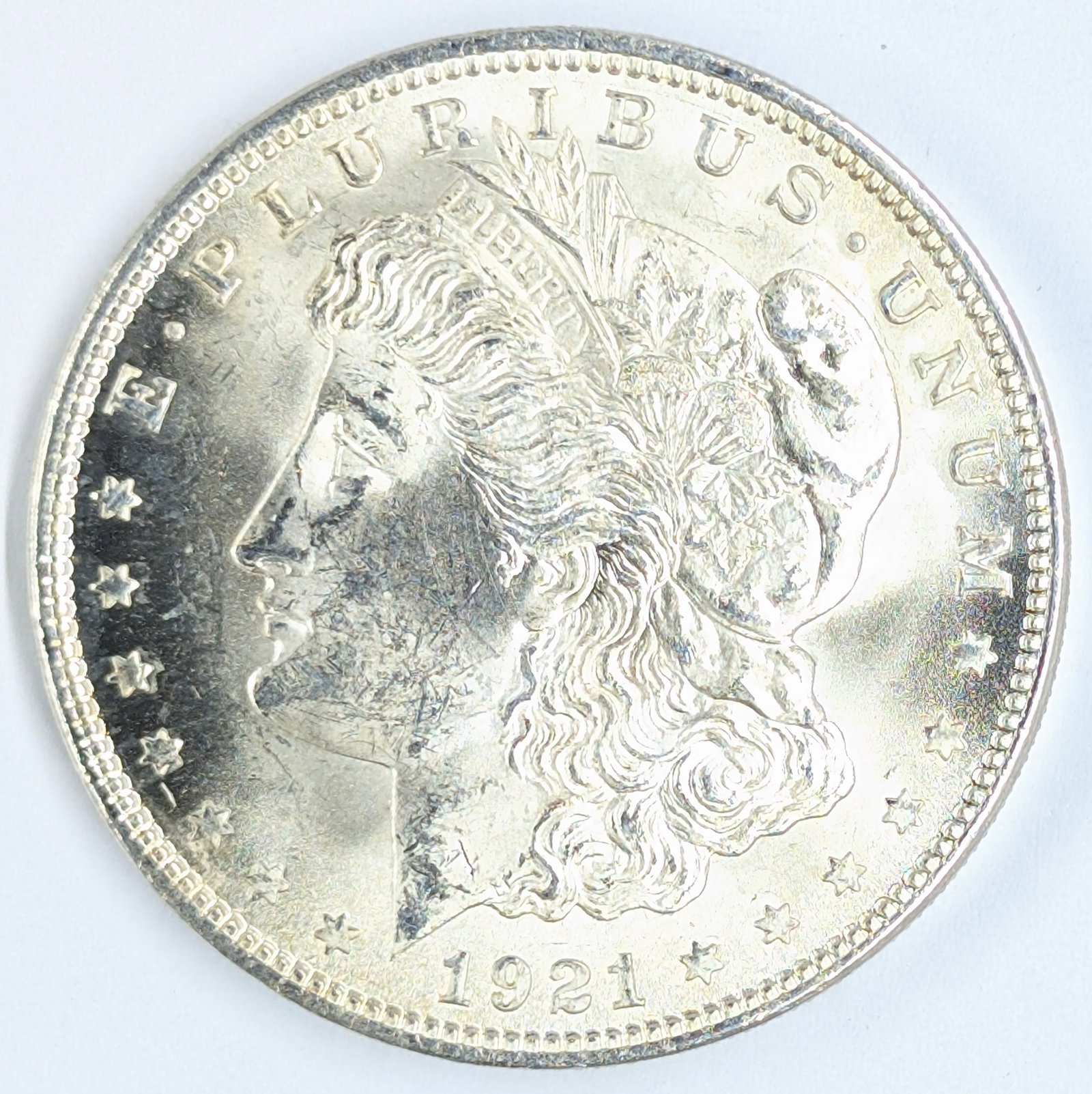 1921 Morgan Silver Dollar - AU: Silver
