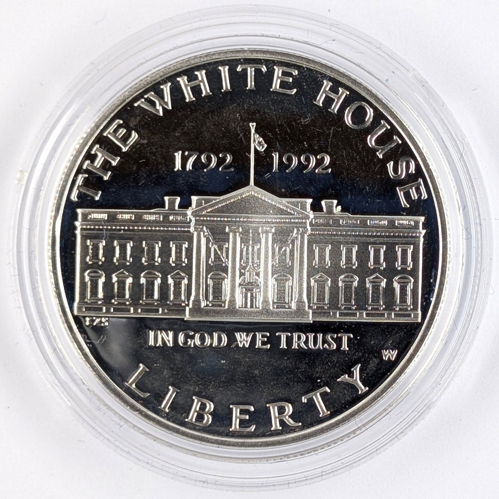 1992 Proof Silver White House 200th Anniversary Dollar w/ COA & Box - 2