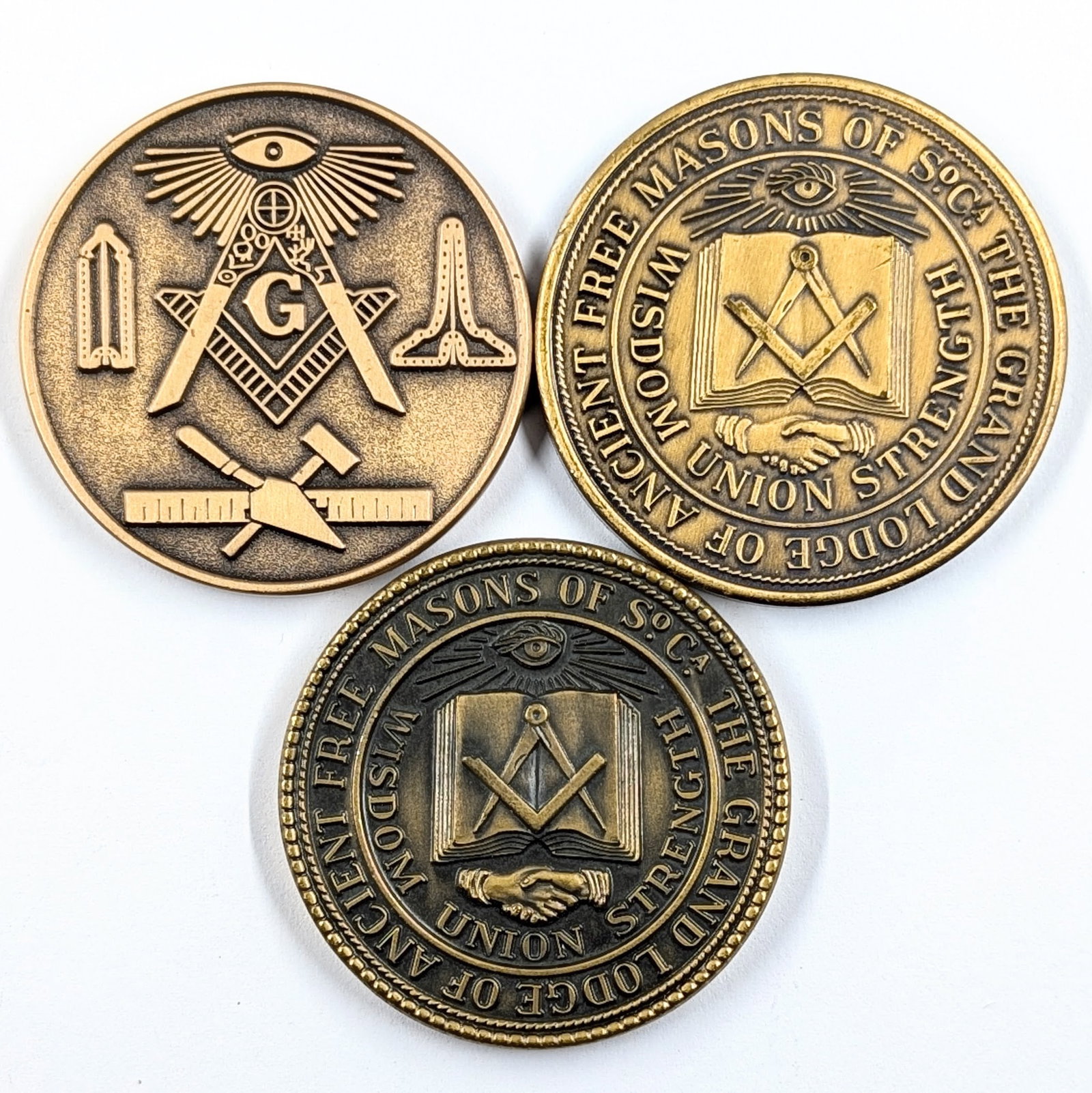 Lot of 3 Freemasons of South Carolina Tokens - 2