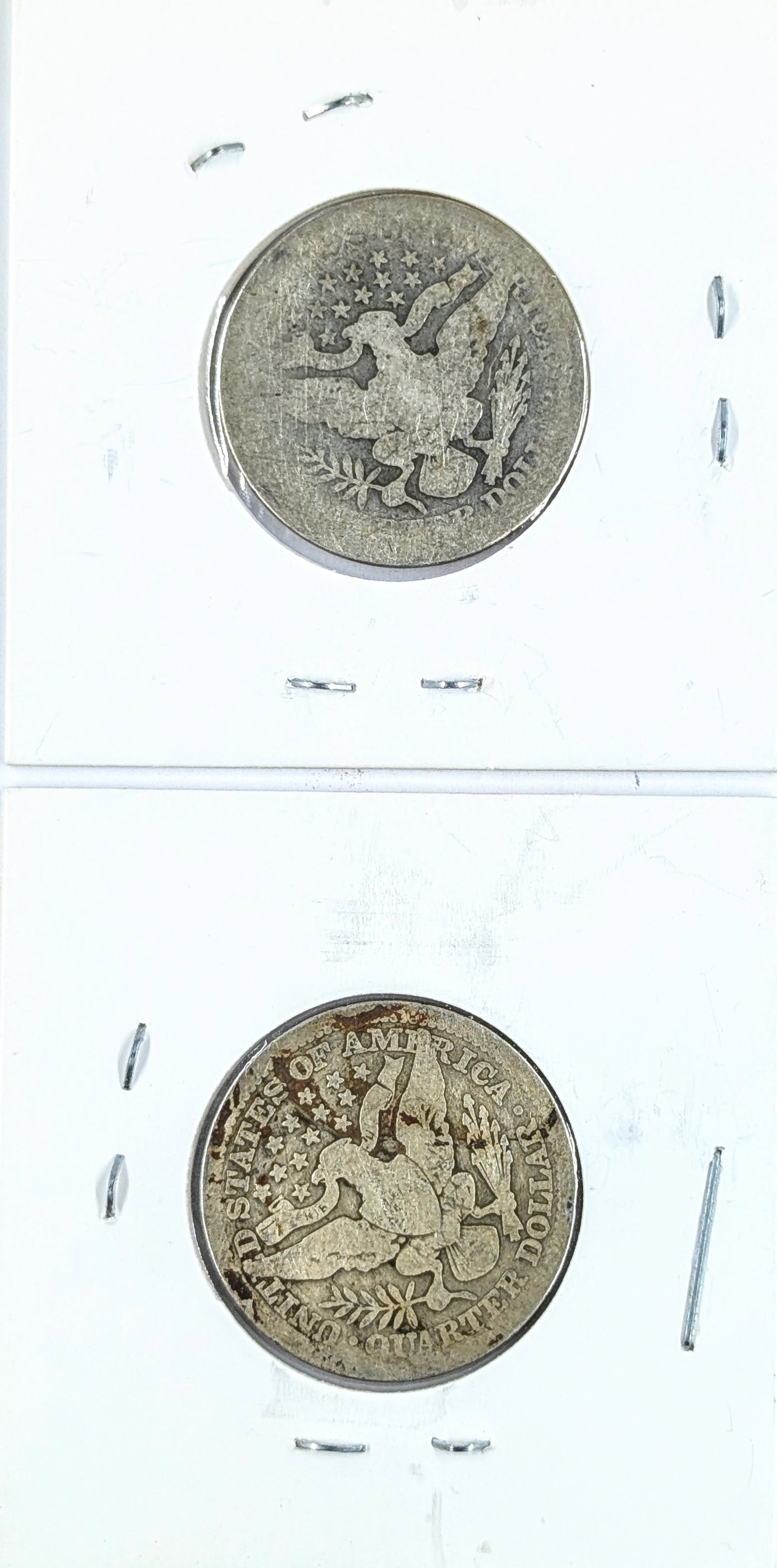 Lot of 2 Silver Barber Quarters - 1912, 1914 - 2