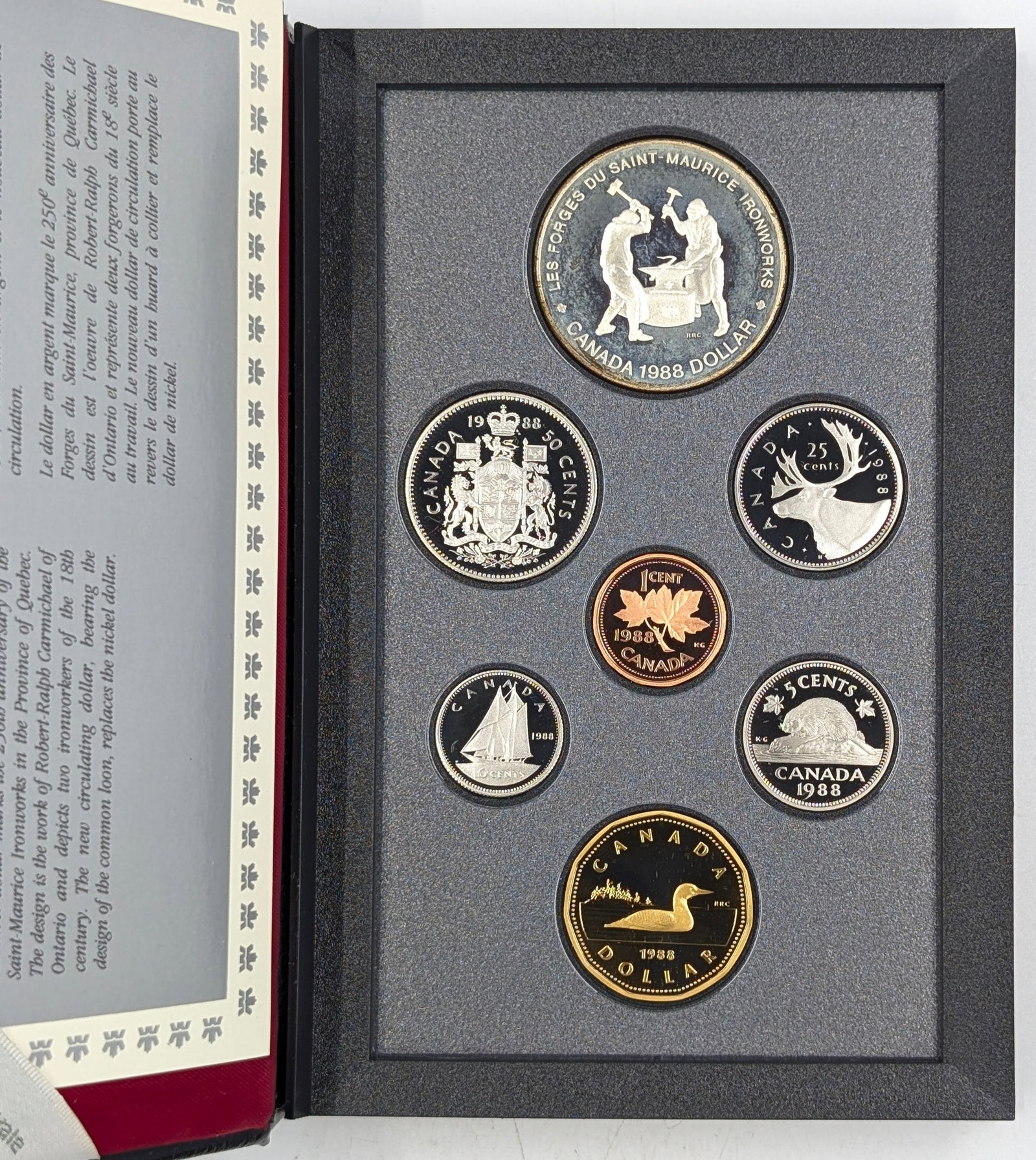 1988 Royal Canadian Mint Proof Set w/ Silver Dollar - 2