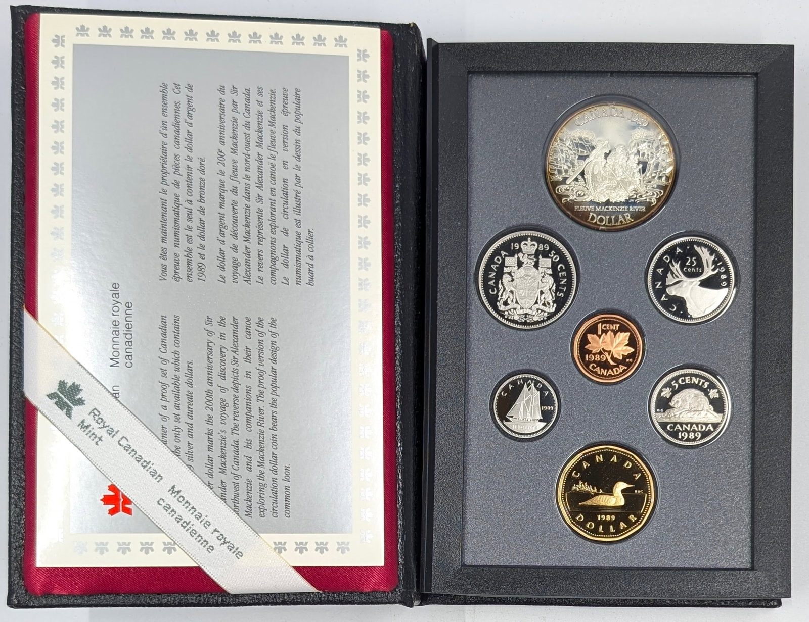 1989 Royal Canadian Mint Proof Set w/ Silver Dollar: 50% Silver