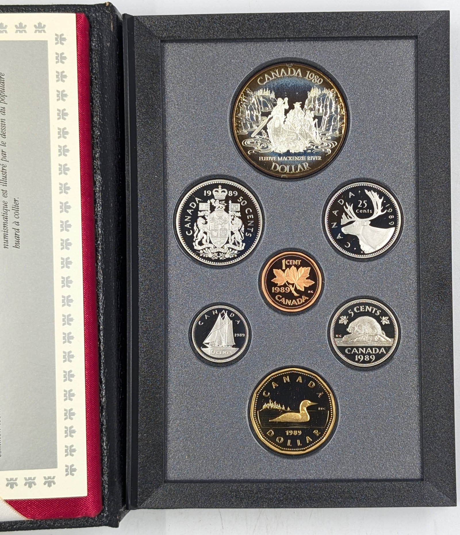 1989 Royal Canadian Mint Proof Set w/ Silver Dollar - 2