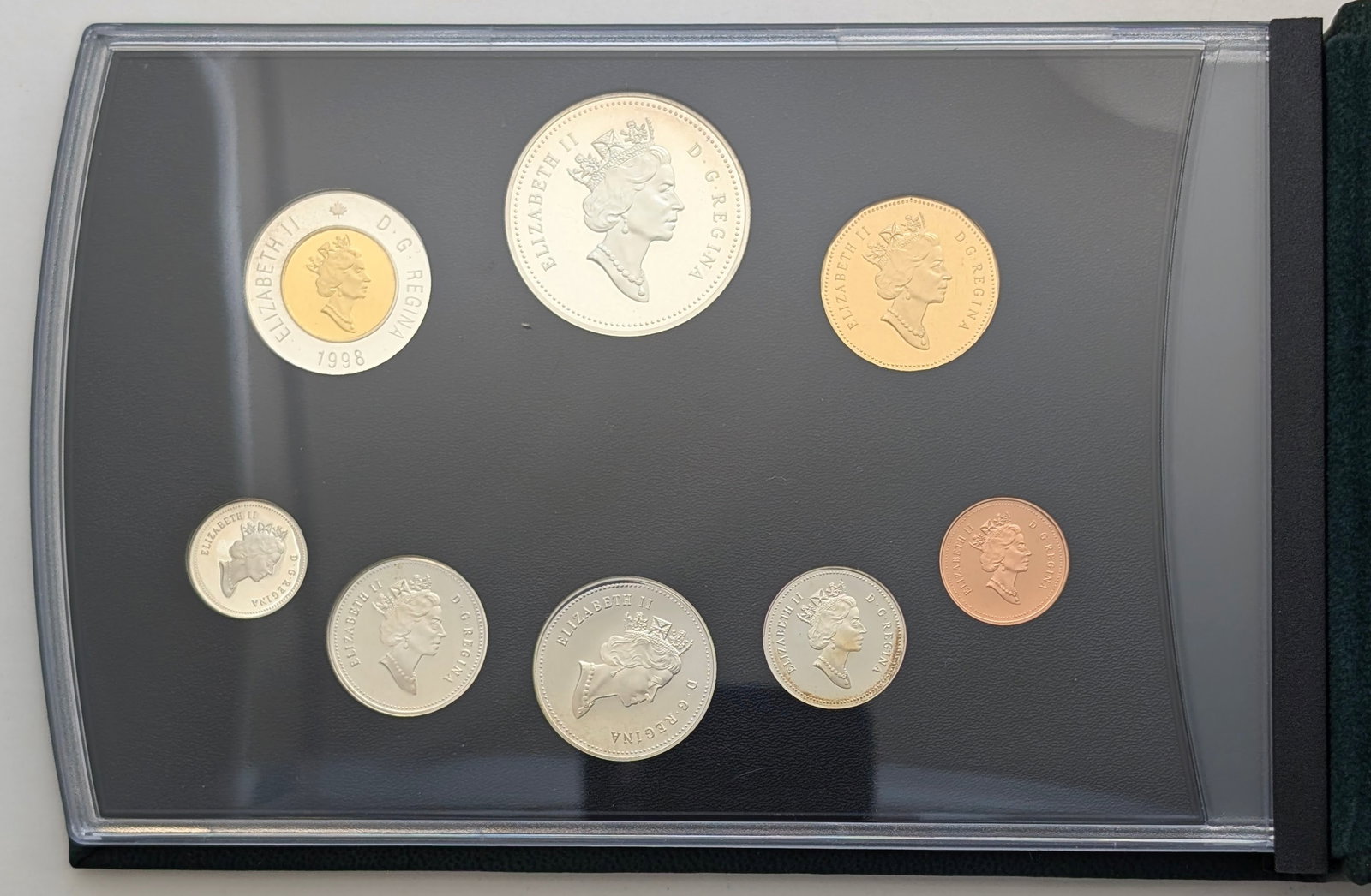 1998 Silver Royal Canadian Mint Proof Set w/ Silver Dollar, Half, Quarter, Dime & Nickel - 3
