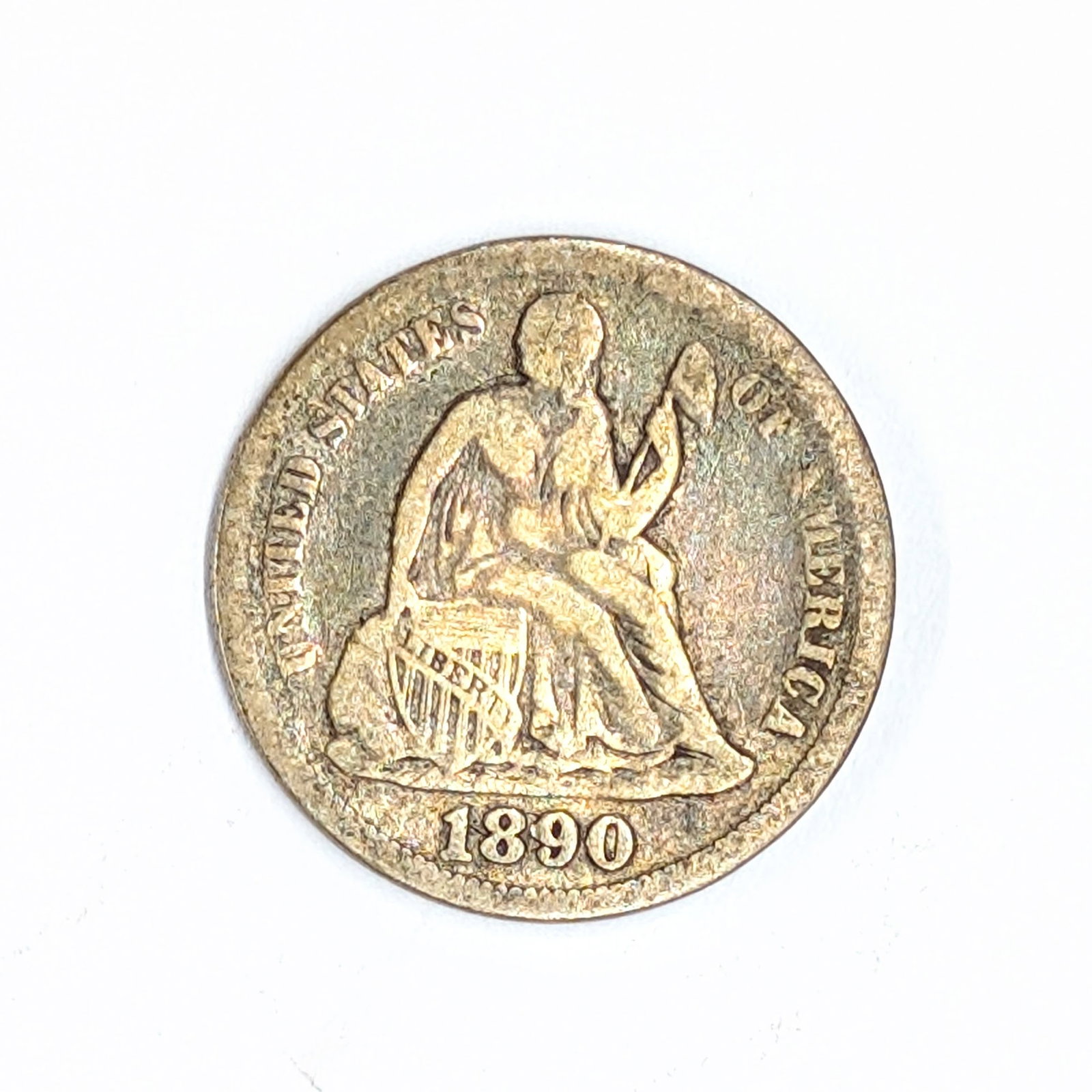 1890 Silver Seated Liberty Dime (1 of 2)
