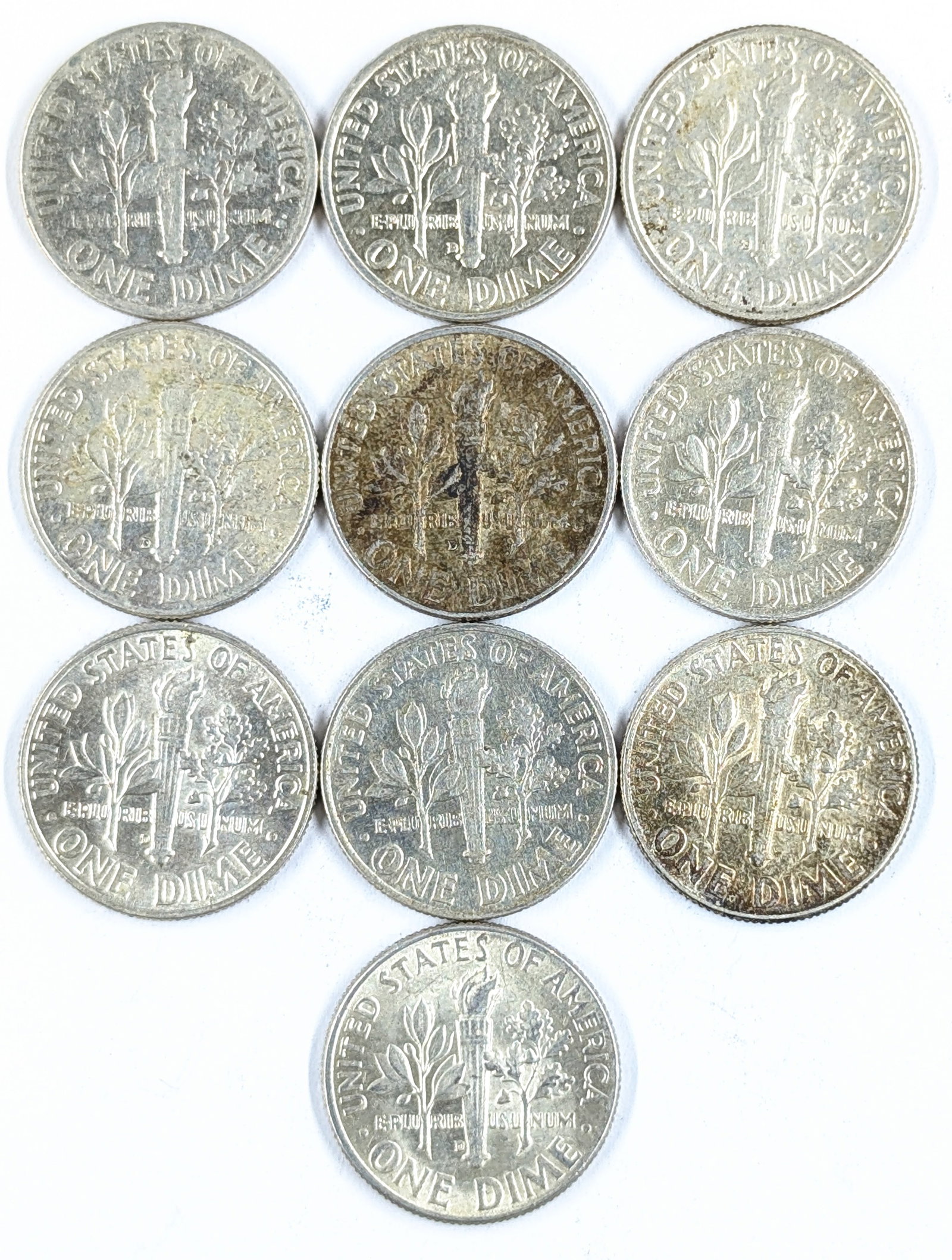 Lot of 10 Silver Roosevelt Dimes - 1949-1964 - 2