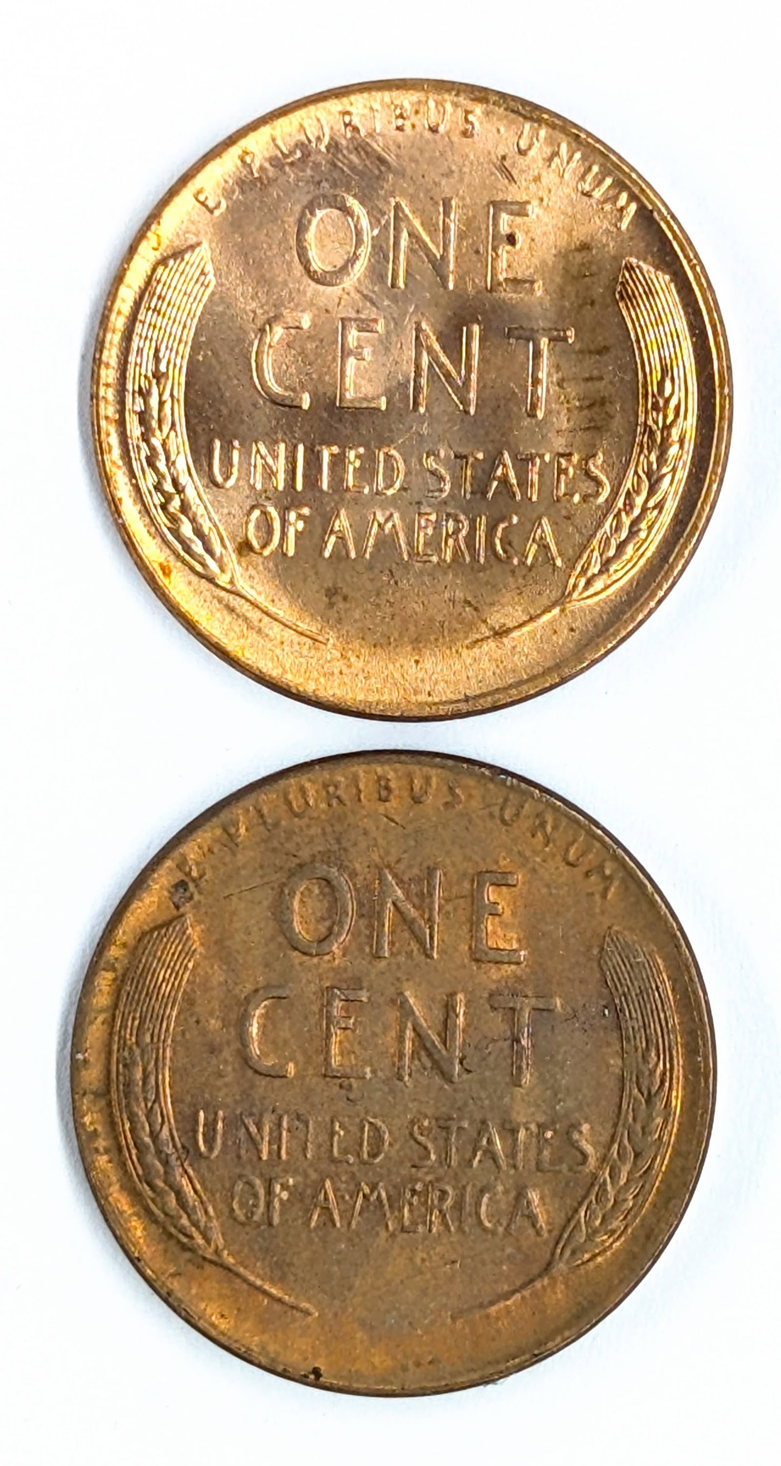 Lot of 2 Wheat Cents - 1952-D, 1953-D - Uncirculated - 2