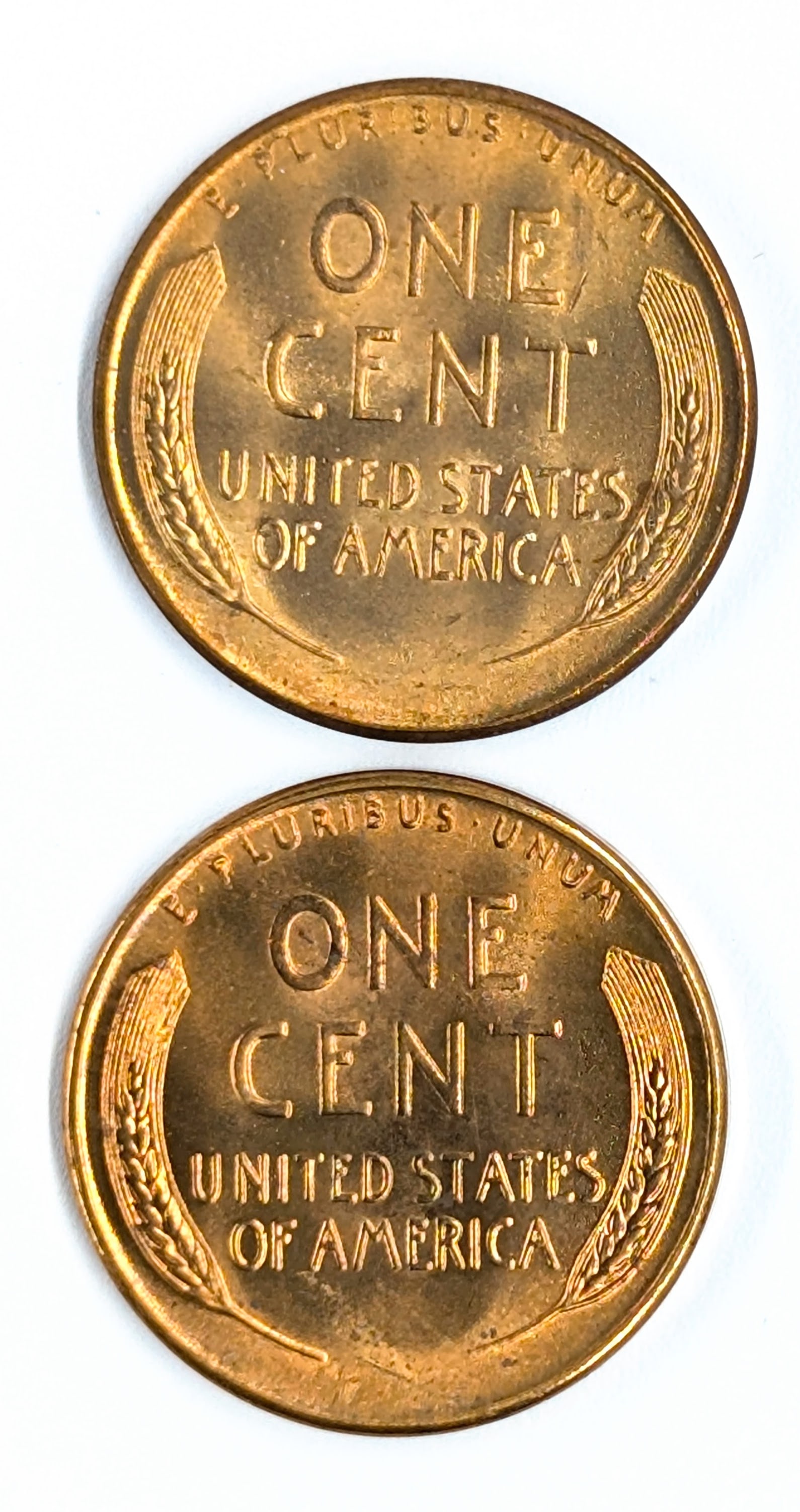 Lot of 2 Wheat Cents - 1953-S, 1954-S - Uncirculated - 2