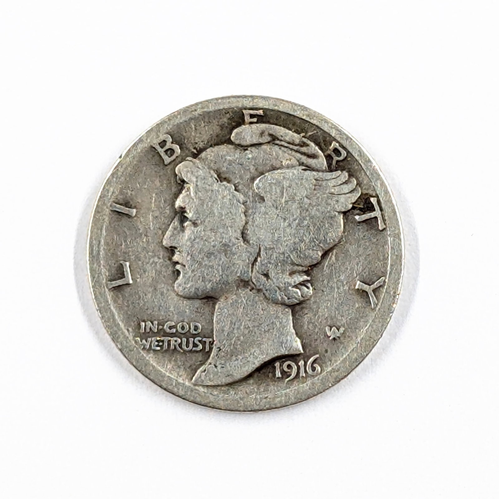 1916-S Silver Mercury Dime: First year of issue Silver