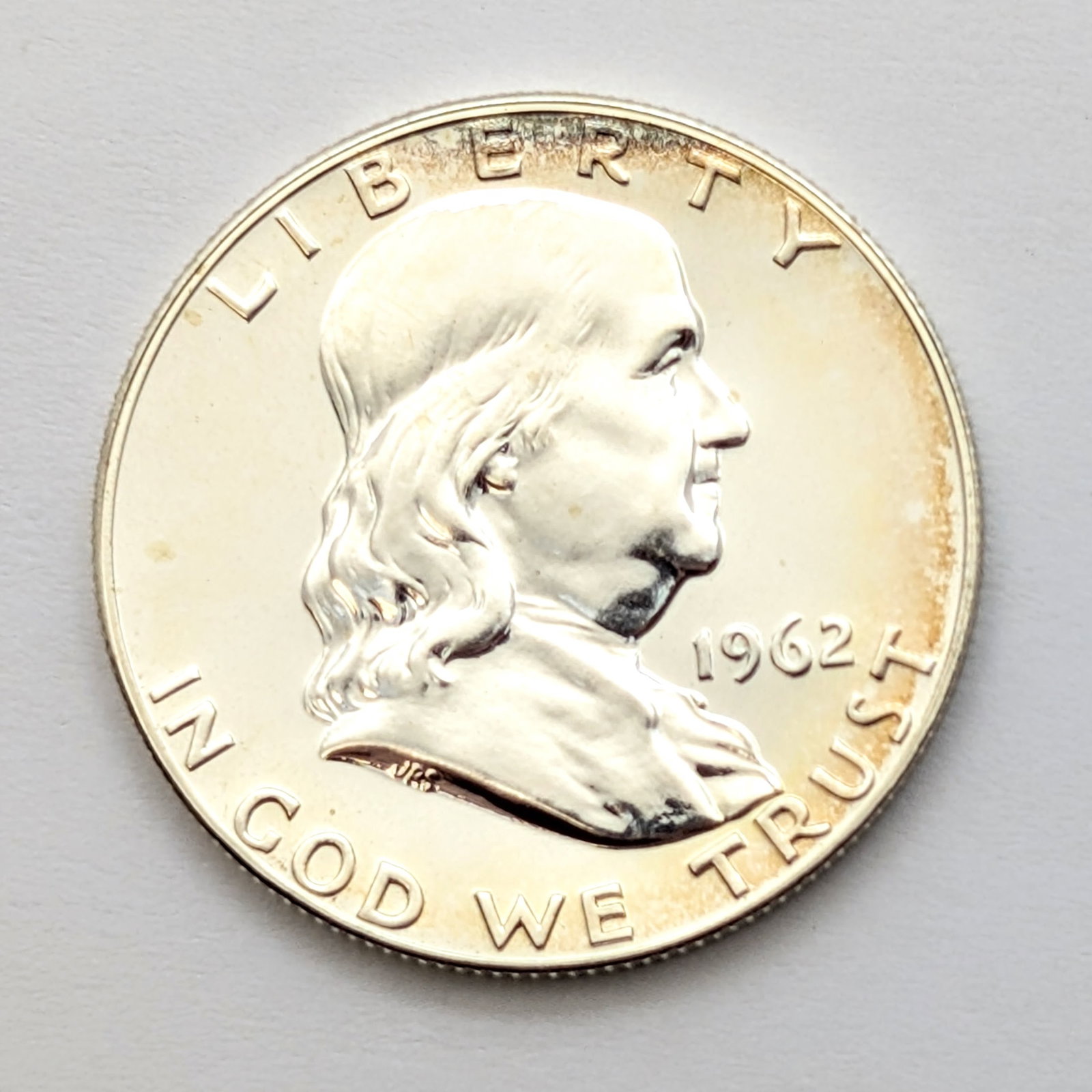 1962 Silver Franklin Half Dollar - Proof Toned (1 of 2)