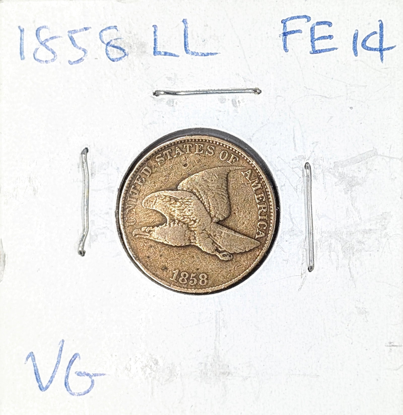 FEATURE 1858 Flying Cent - VG: FEATURE