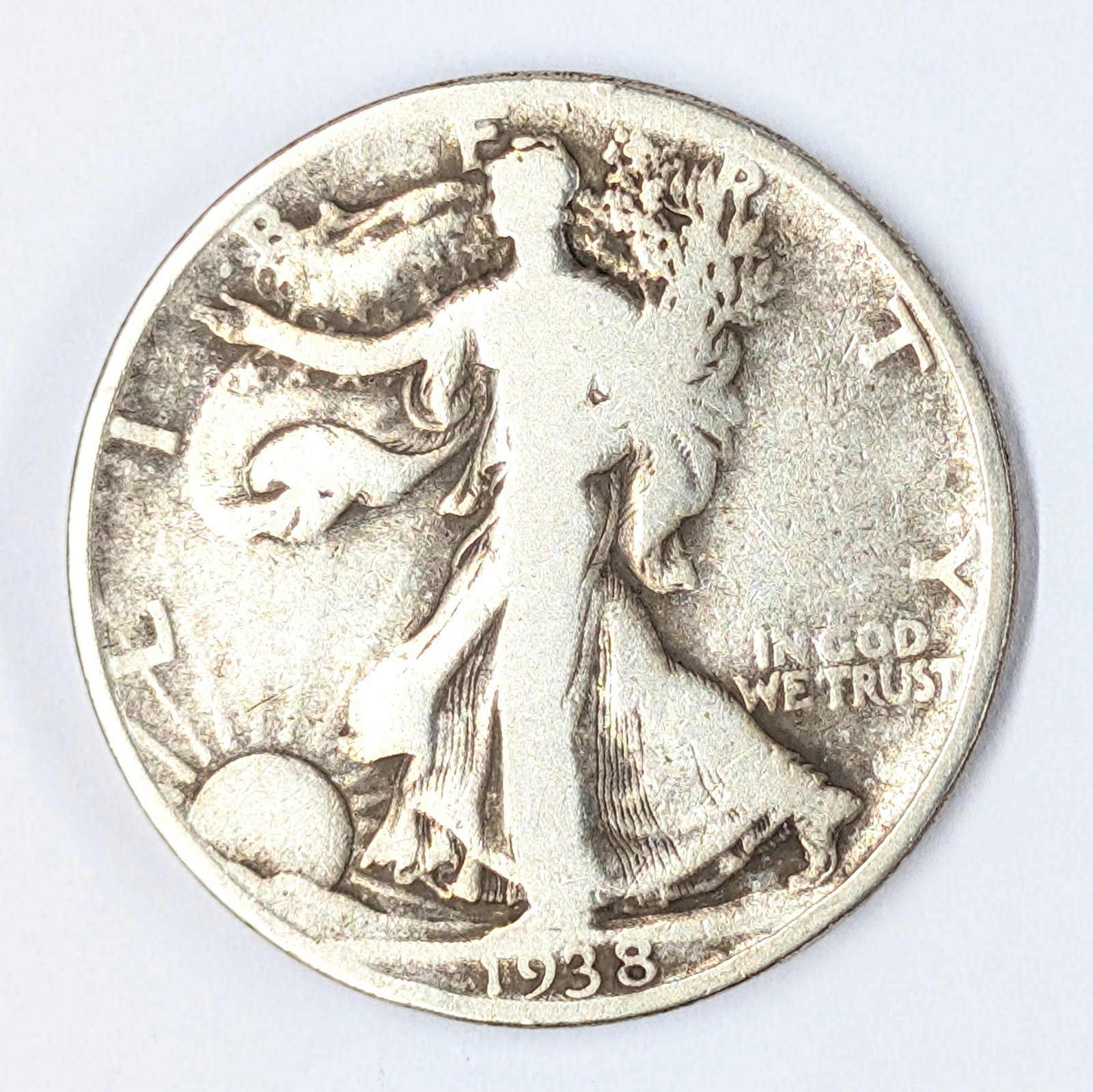 FEATURE 1938-D Silver Walking Liberty Half Dollar - Semi-Key Date: FEATURE Silver