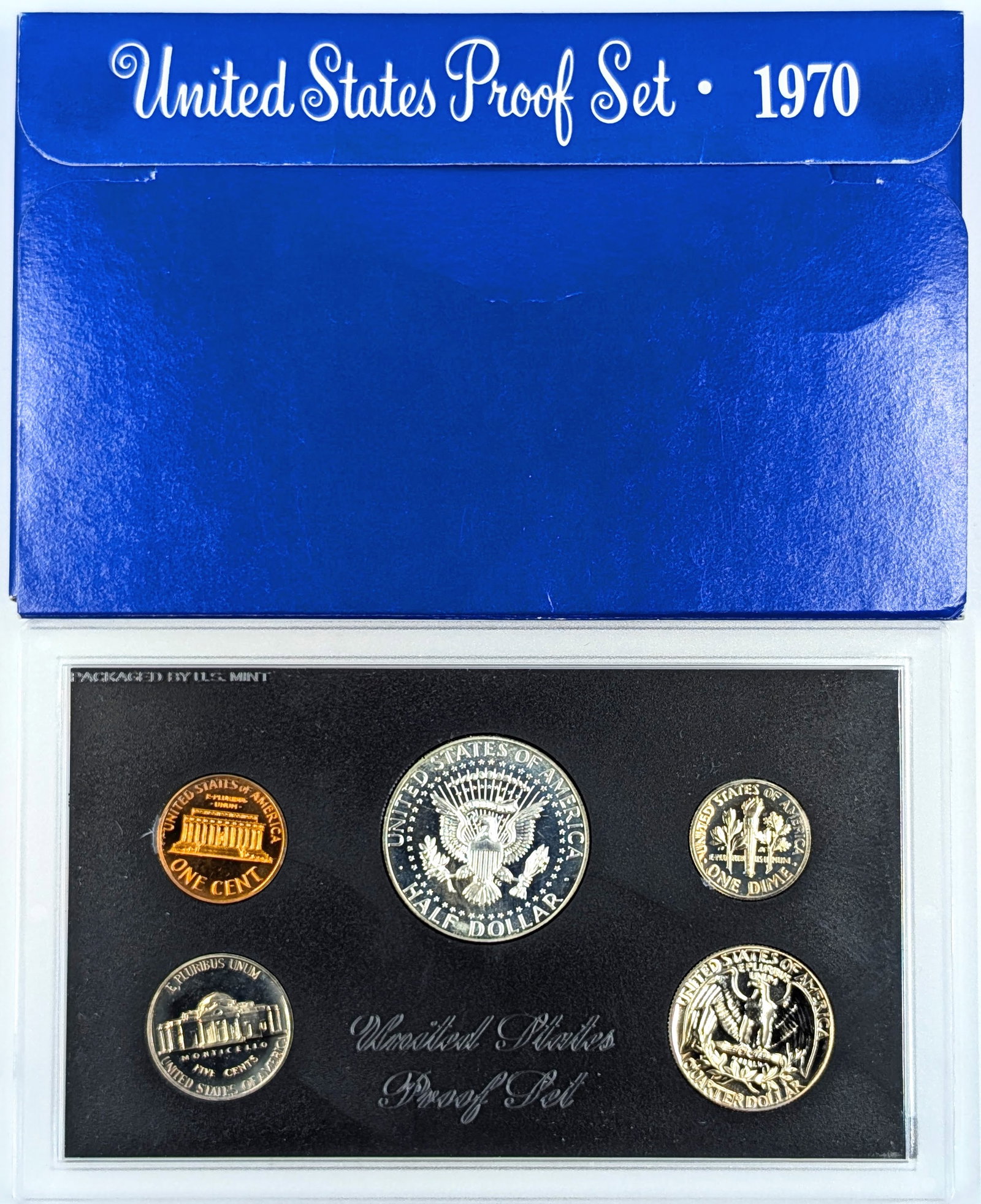 1970 US Mint Proof Set w/ Silver JFK Half - 2