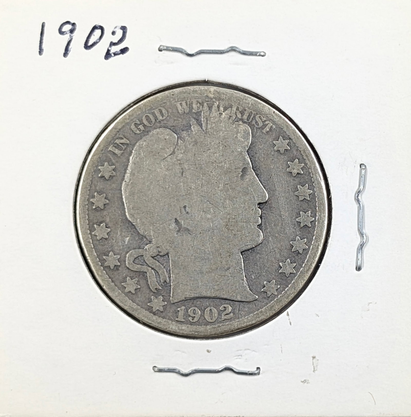 1902 Silver Barber Half Dollar (1 of 2)