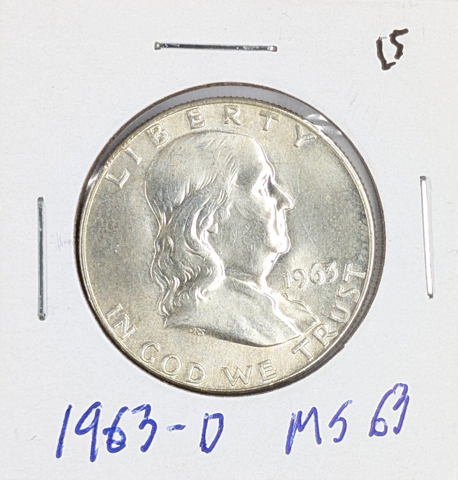 1963-D Silver Franklin Half Dollar - Uncirculated: Silver
