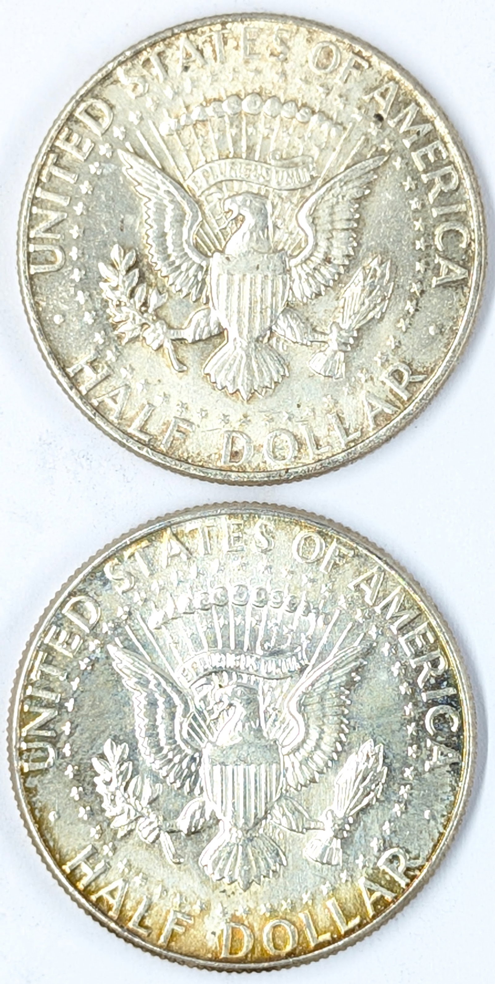 Lot of 2 Silver 1964 John F Kennedy Half Dollars - 2