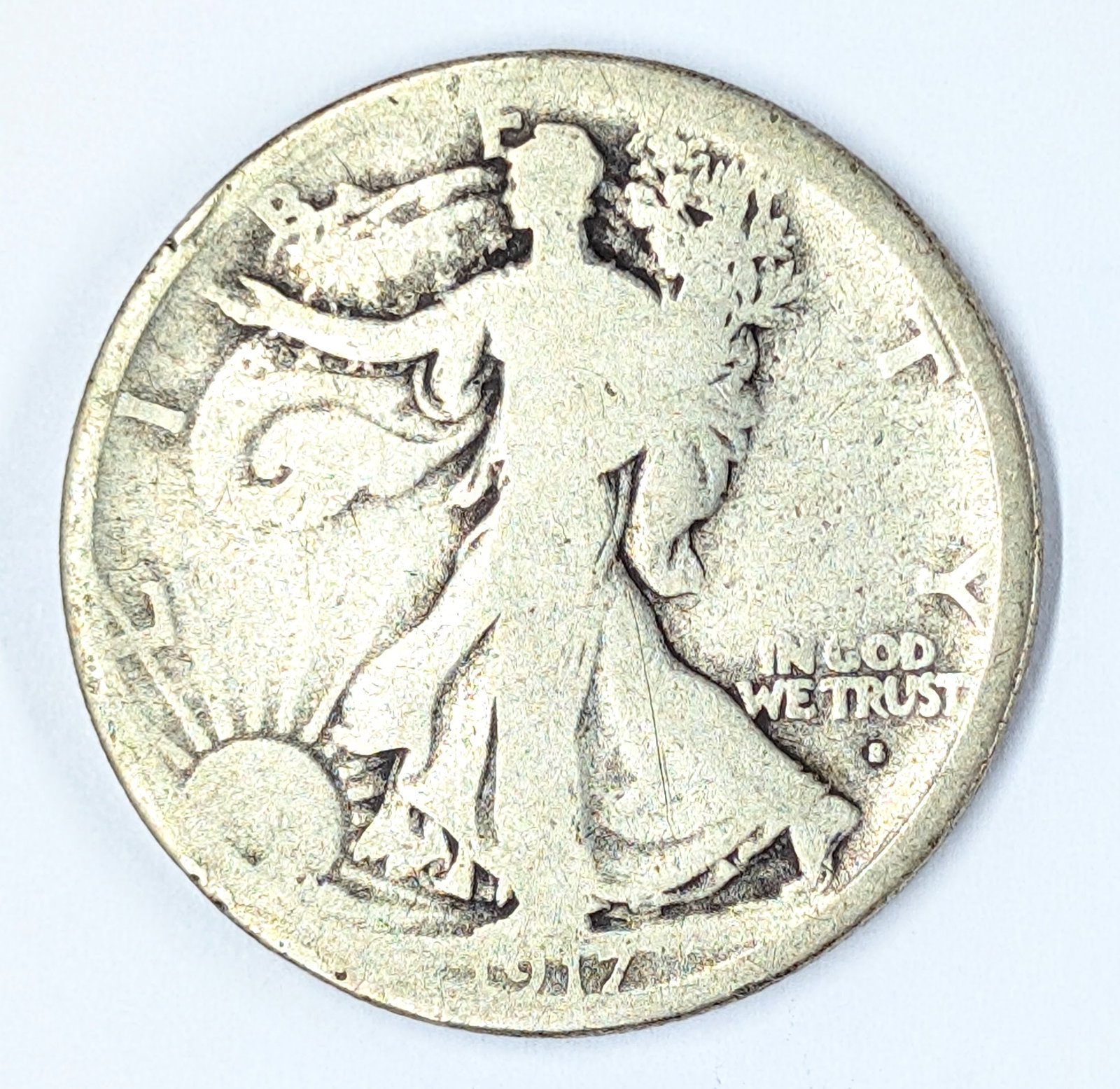FEATURE 1917-S Silver Walking Liberty Half Dollar - Obverse Mint, Semi-Key Date: FEATURE Silver