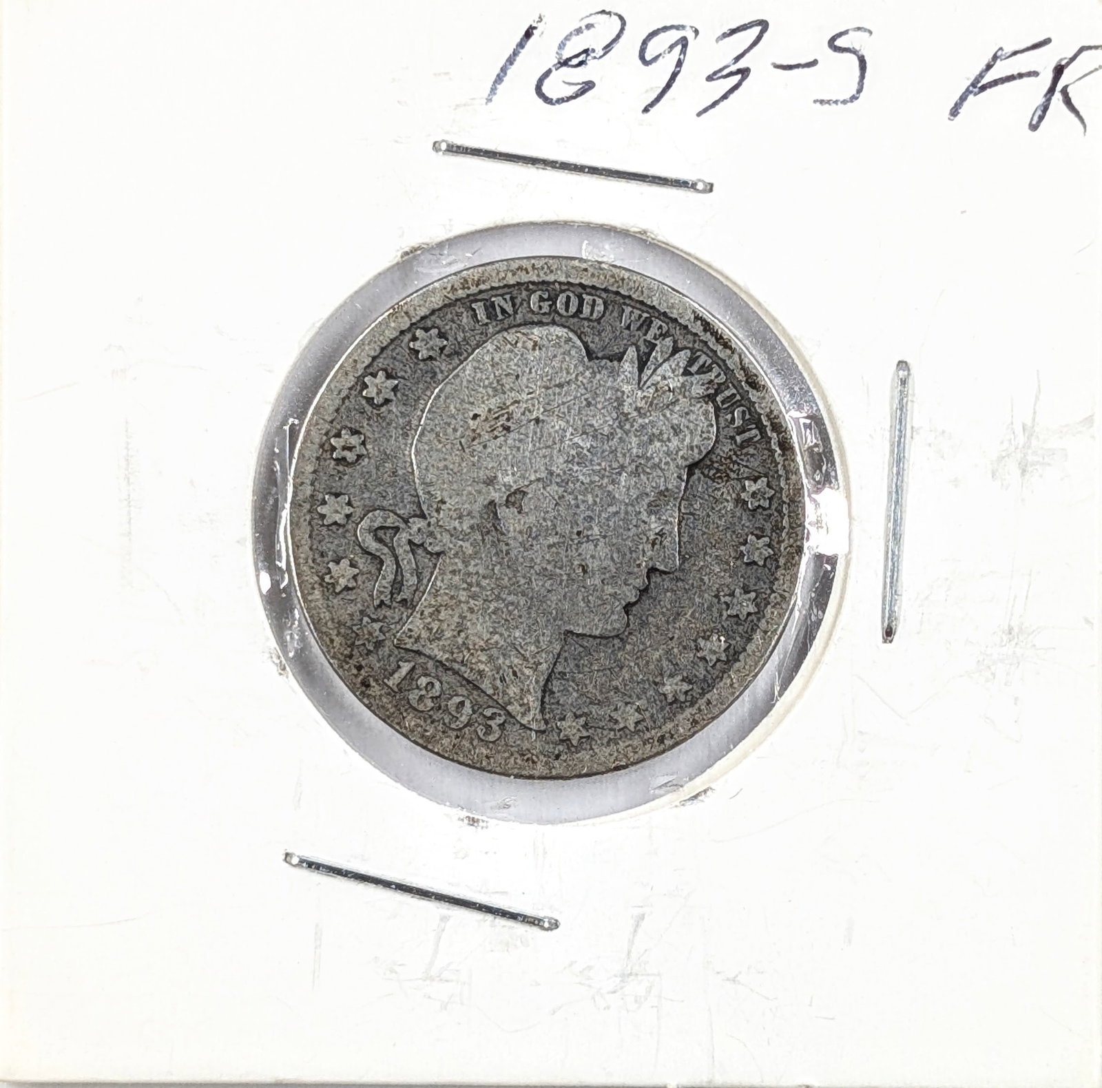 1893-S Silver Barber Quarter: Silver