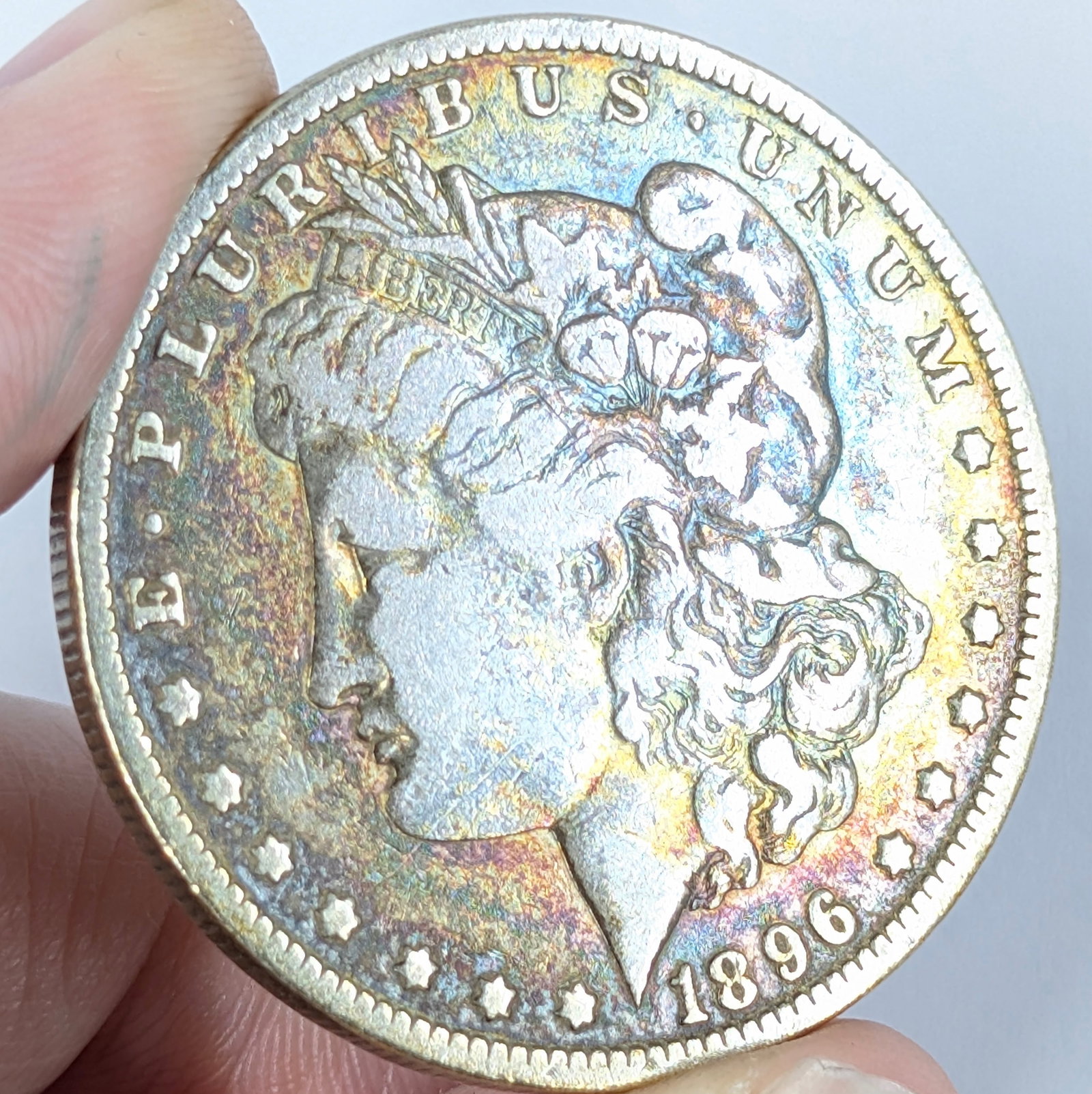 1896-O Morgan Silver Dollar - Toned: Silver
