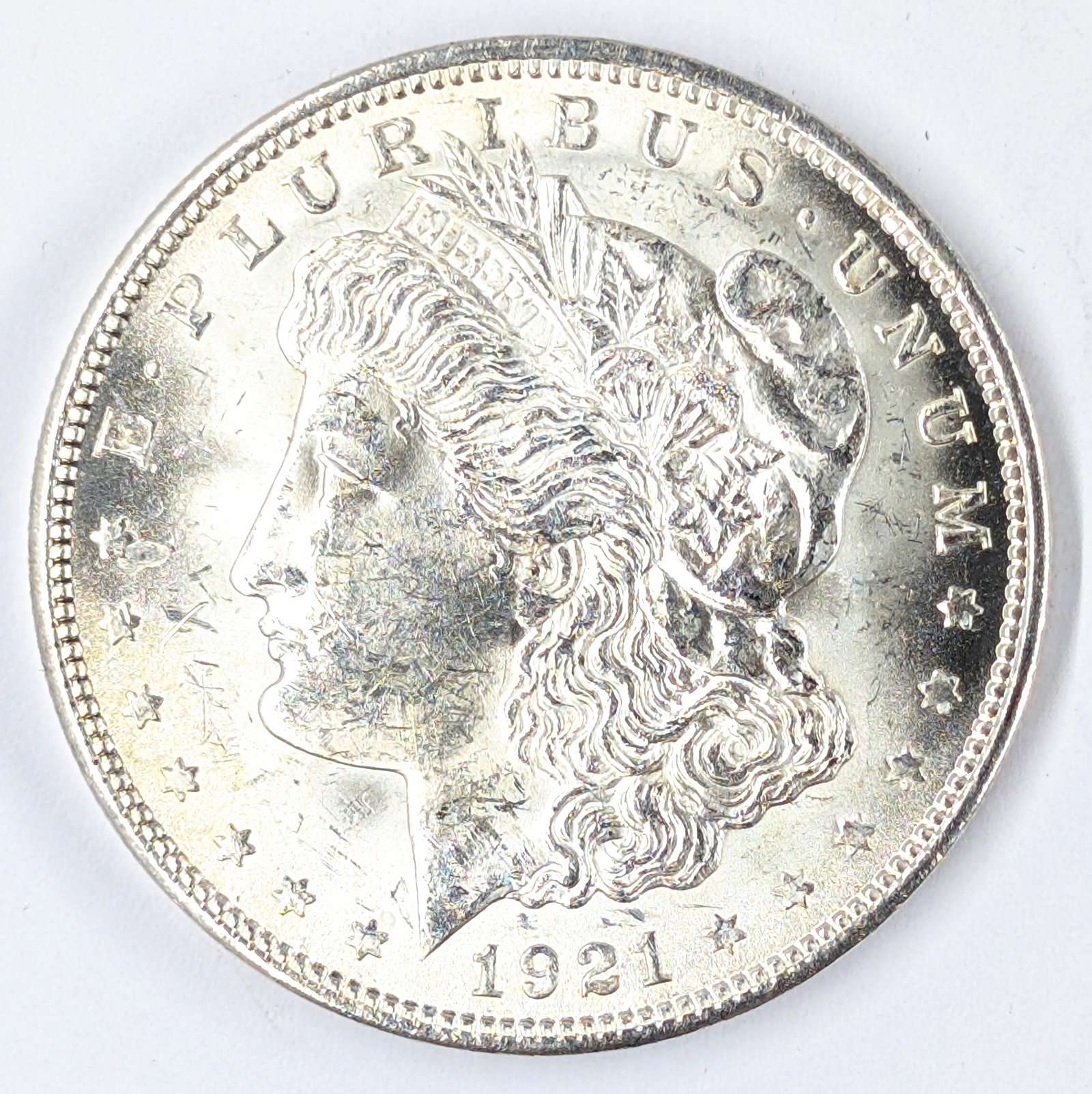 1921 Morgan Silver Dollar - AU: Silver