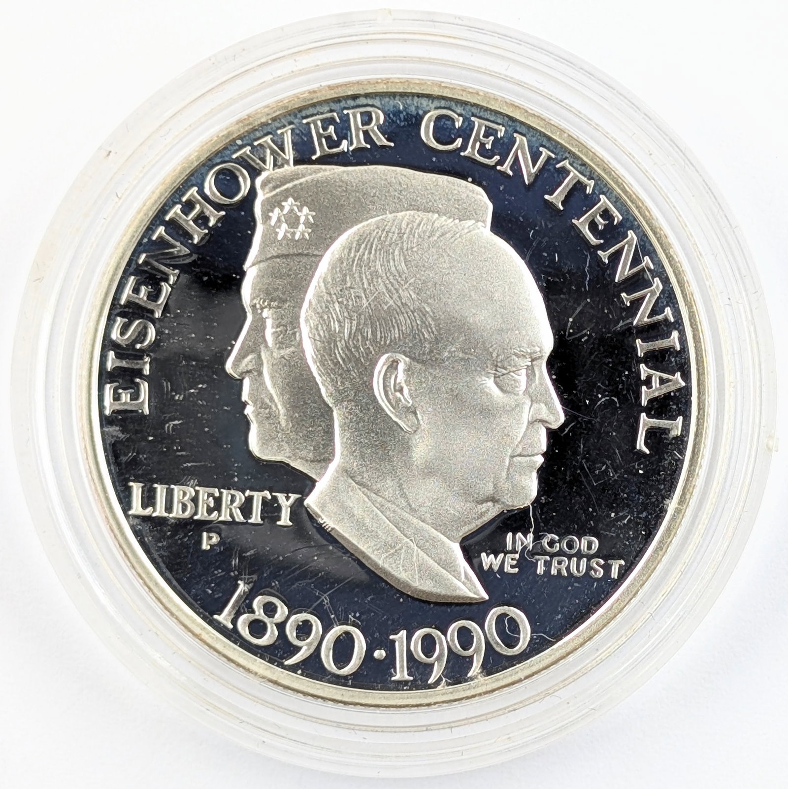1990-P Silver Eisenhower Centennial Proof Dollar: Silver