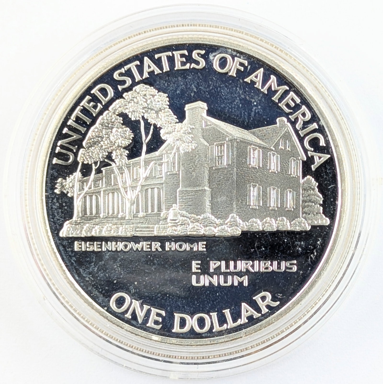 1990-P Silver Eisenhower Centennial Proof Dollar - 2