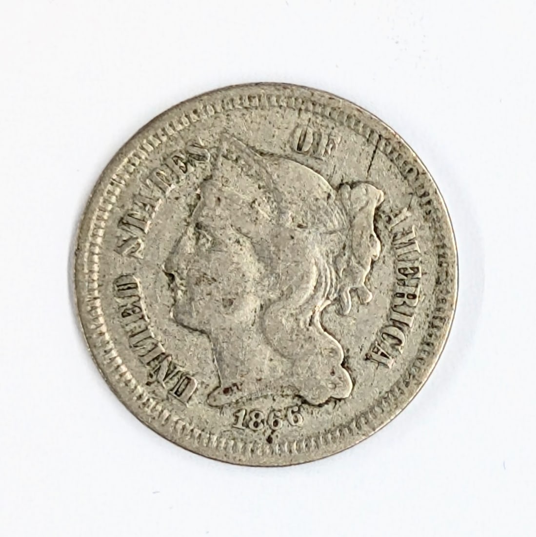 1866 Three Cent Nickel: Coin