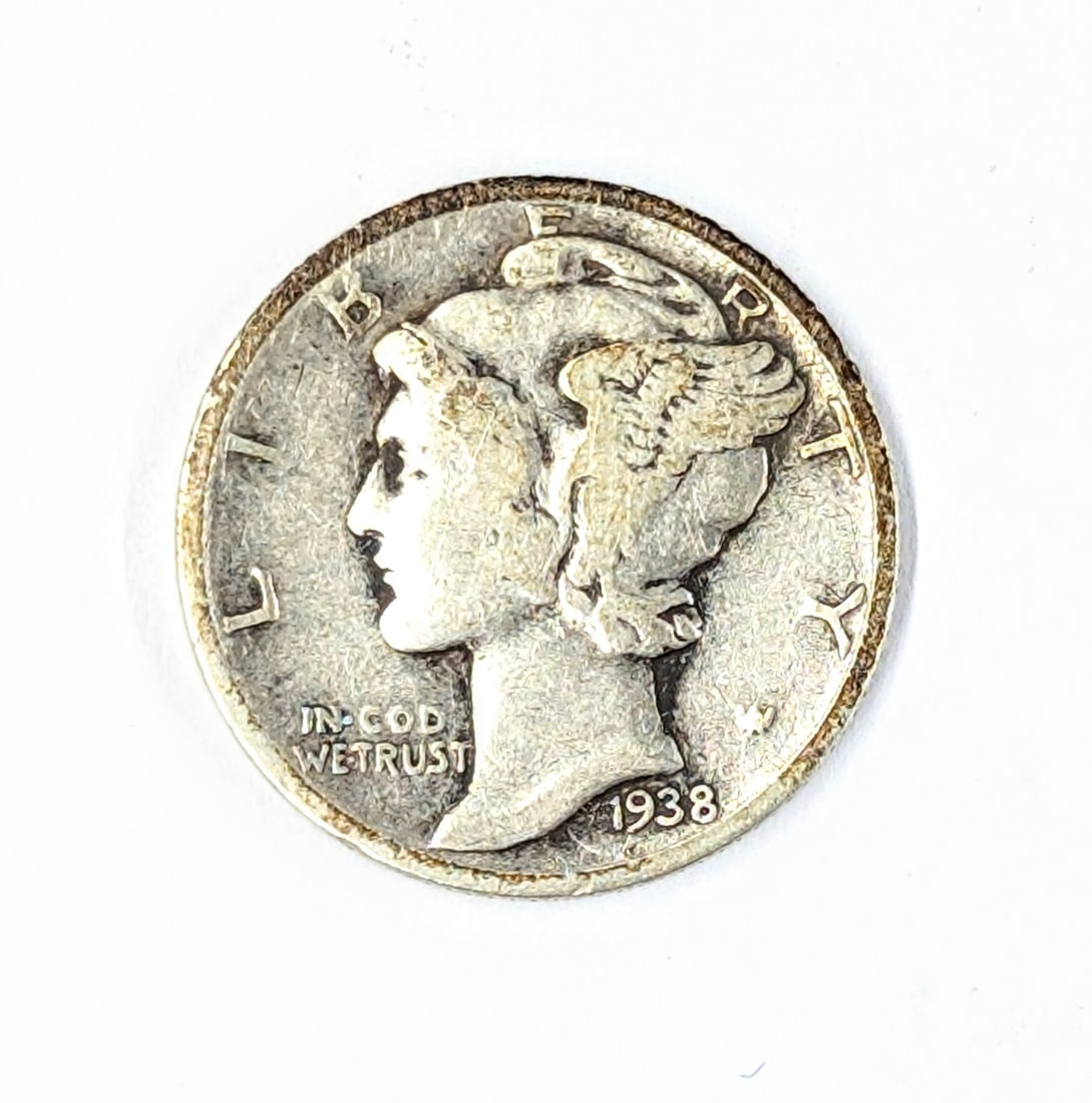 1938-D Silver Mercury Dime: Silver